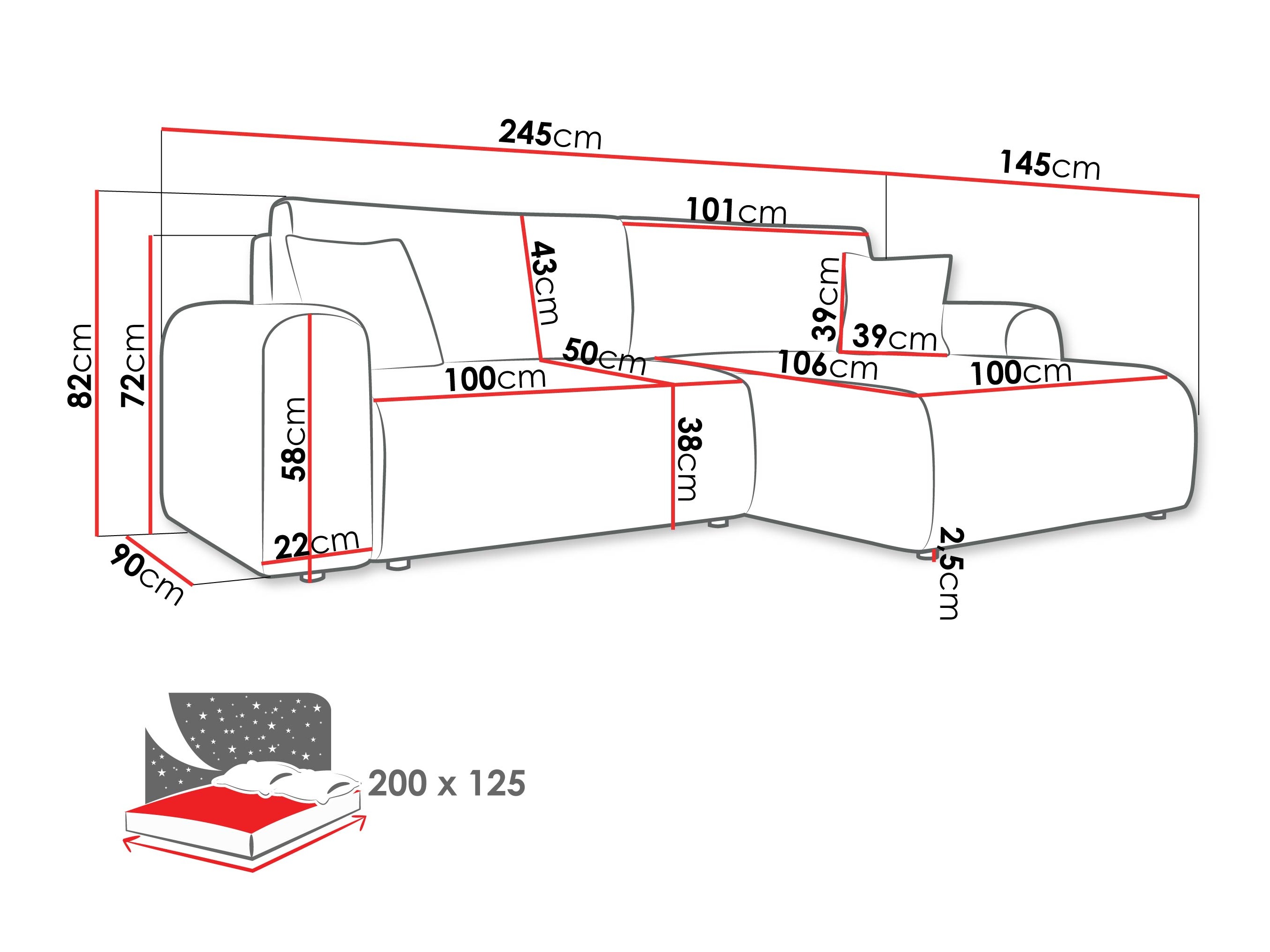 Hoekbank Shelton 109 (Taro 11)