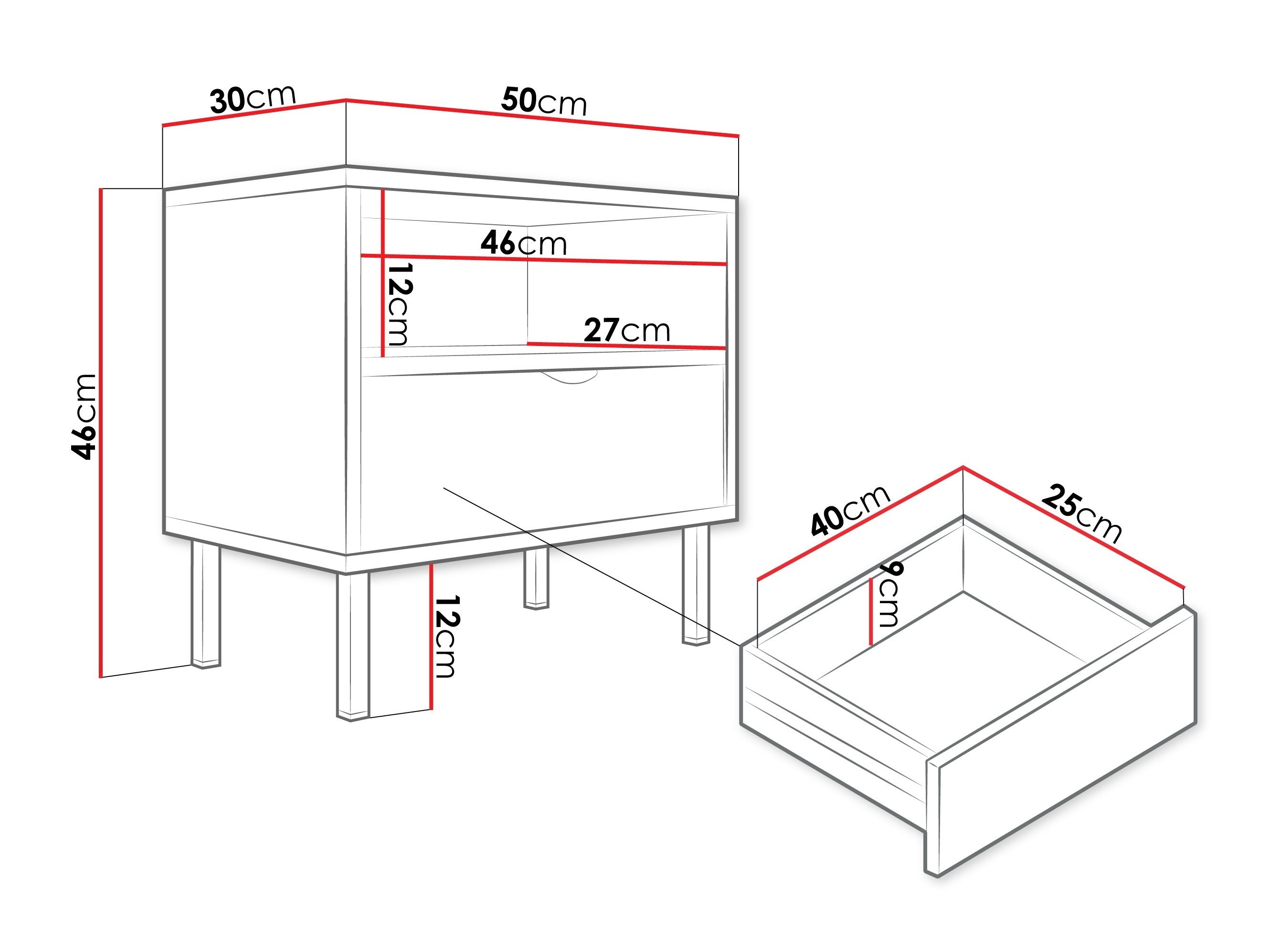 Nachtkastje Comfivo Elblare 104