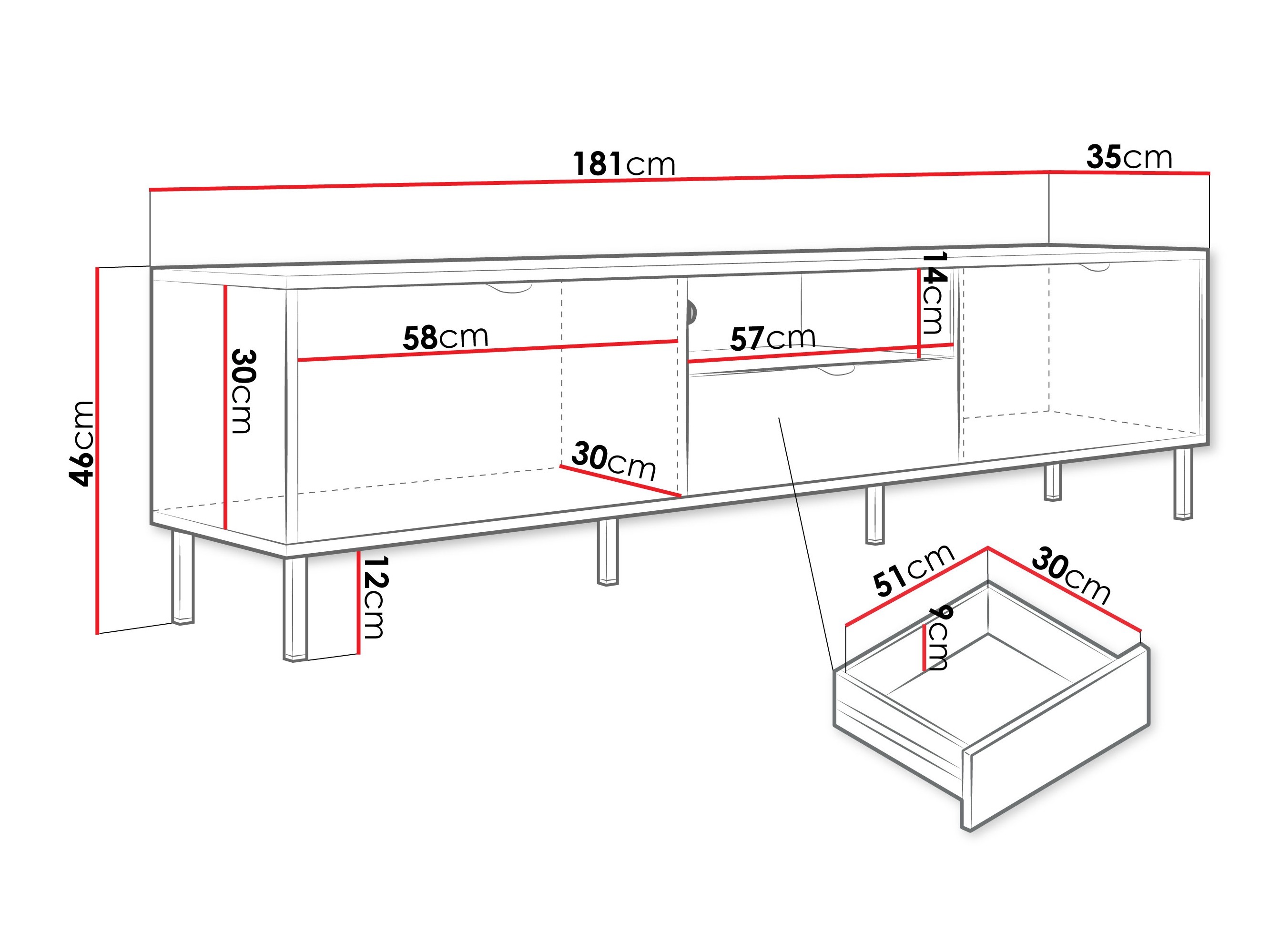 TV-meubel Comfivo Elblare