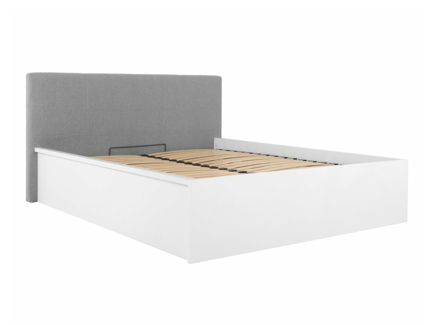 Bed Livevaro 123 (Glanzend wit + Grijs)