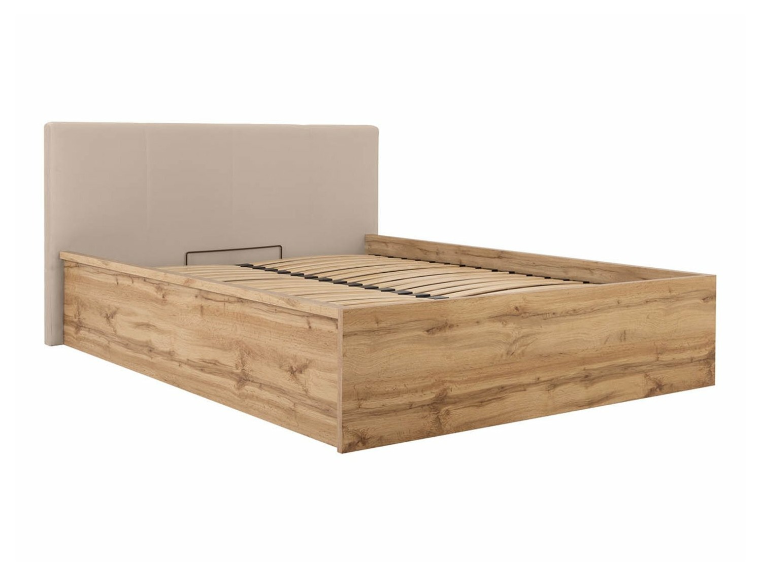 Bed Livevaro 123 (Wotan eik + Beige)