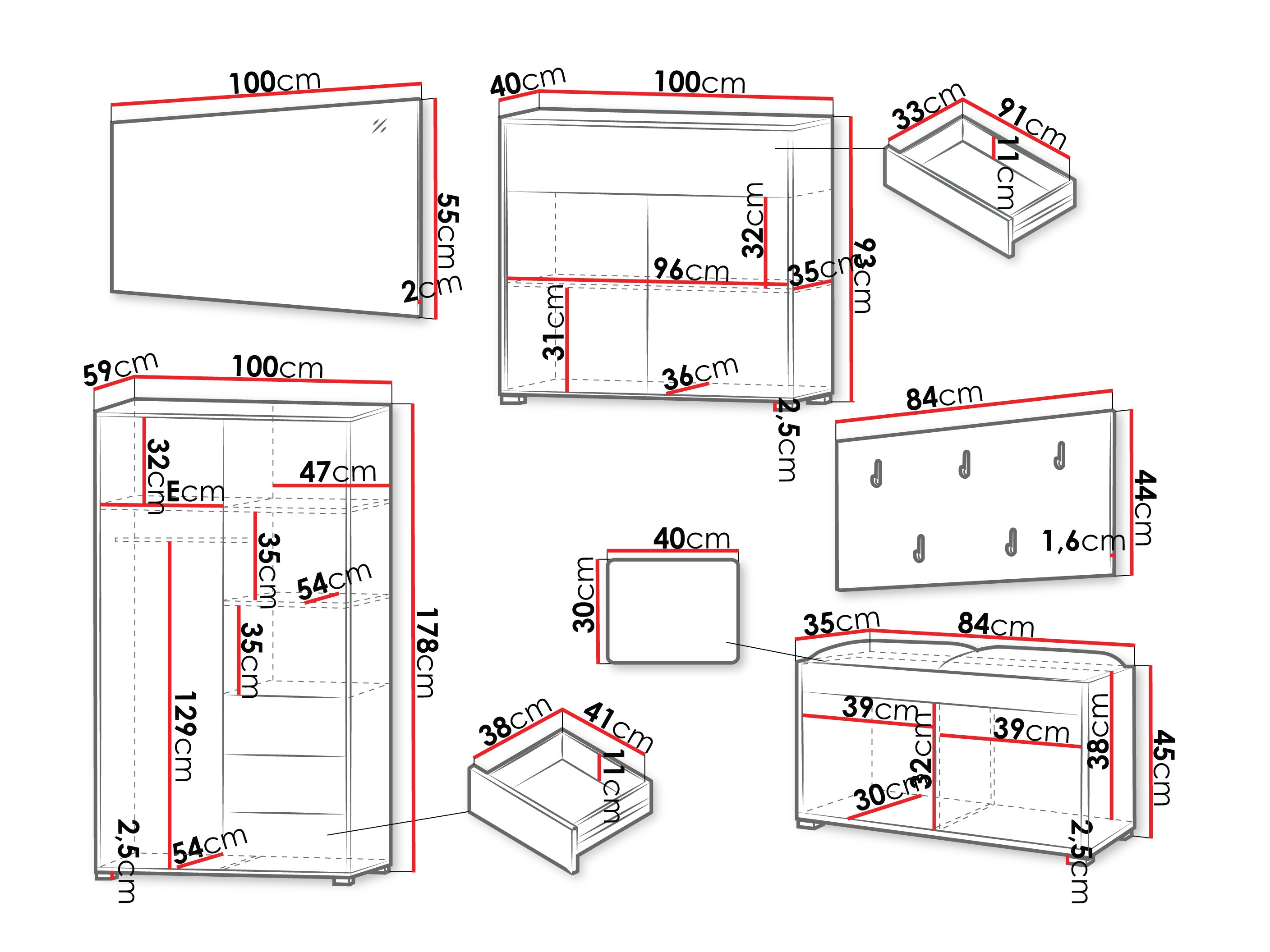 Gangmeubelset Comfivo Fersoe 118 (Eiken)