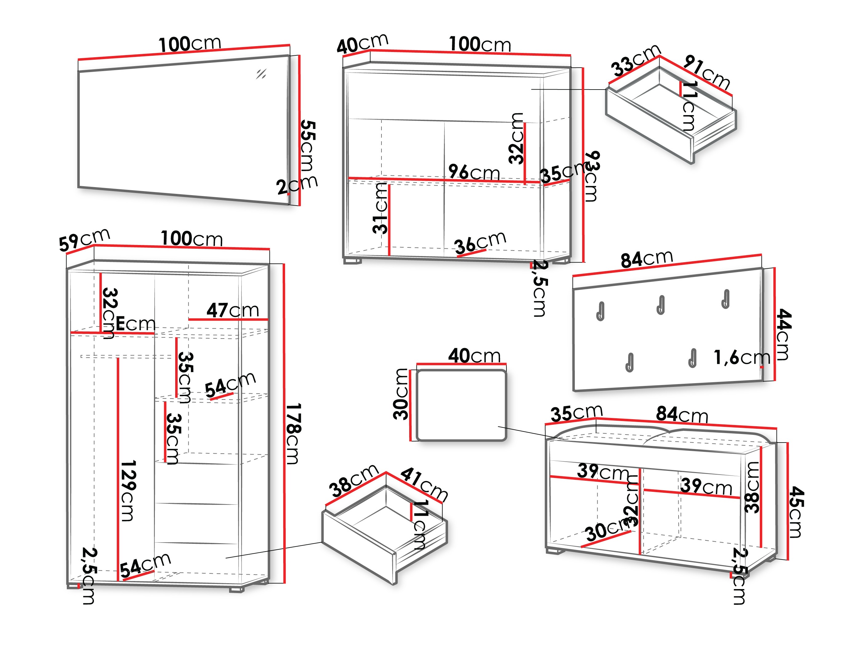 Gangmeubelset Comfivo Fersoe 118 (Eiken)