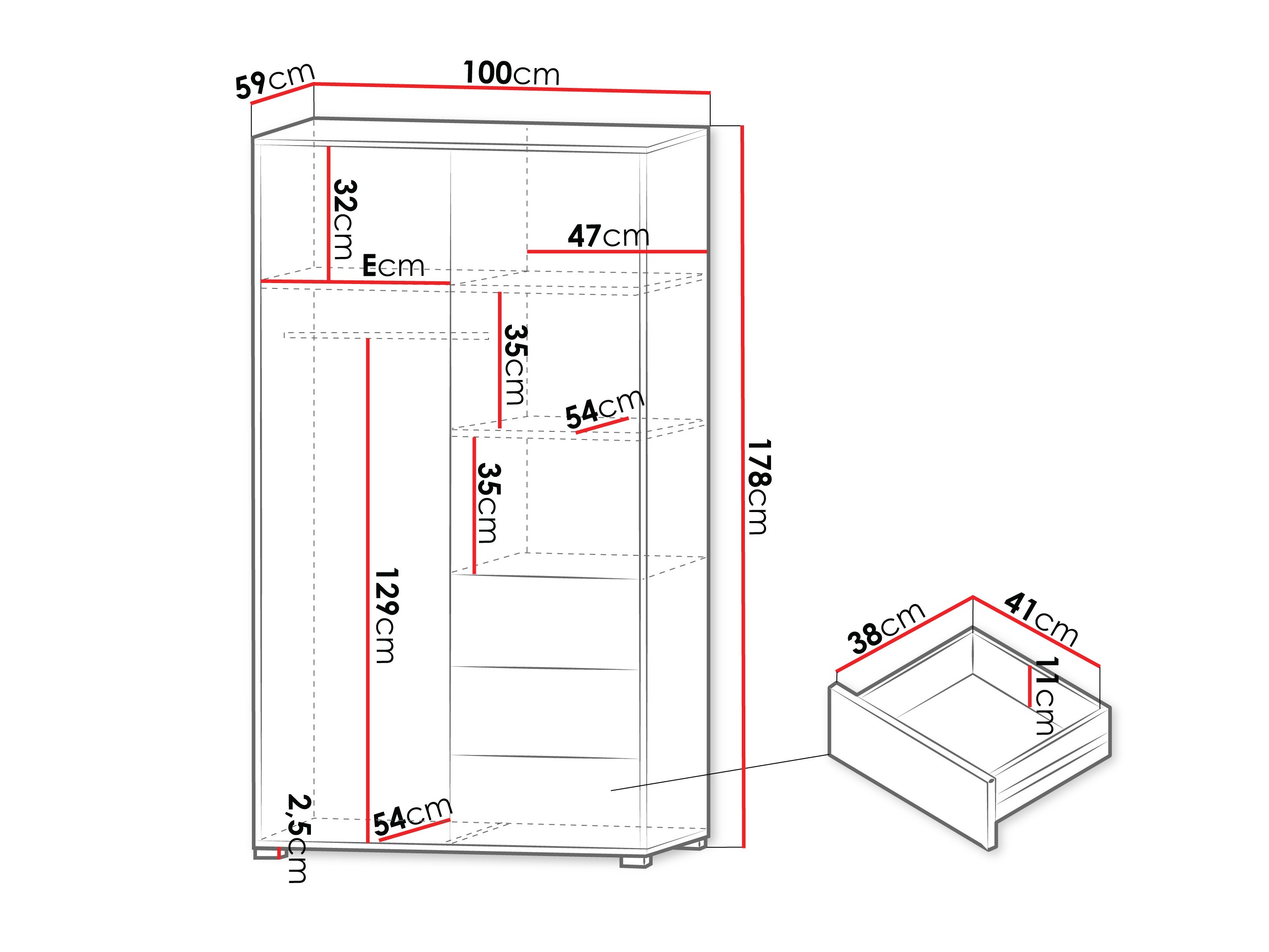 Kledingkast Comfivo Fersoe 112 (Kasjmier)