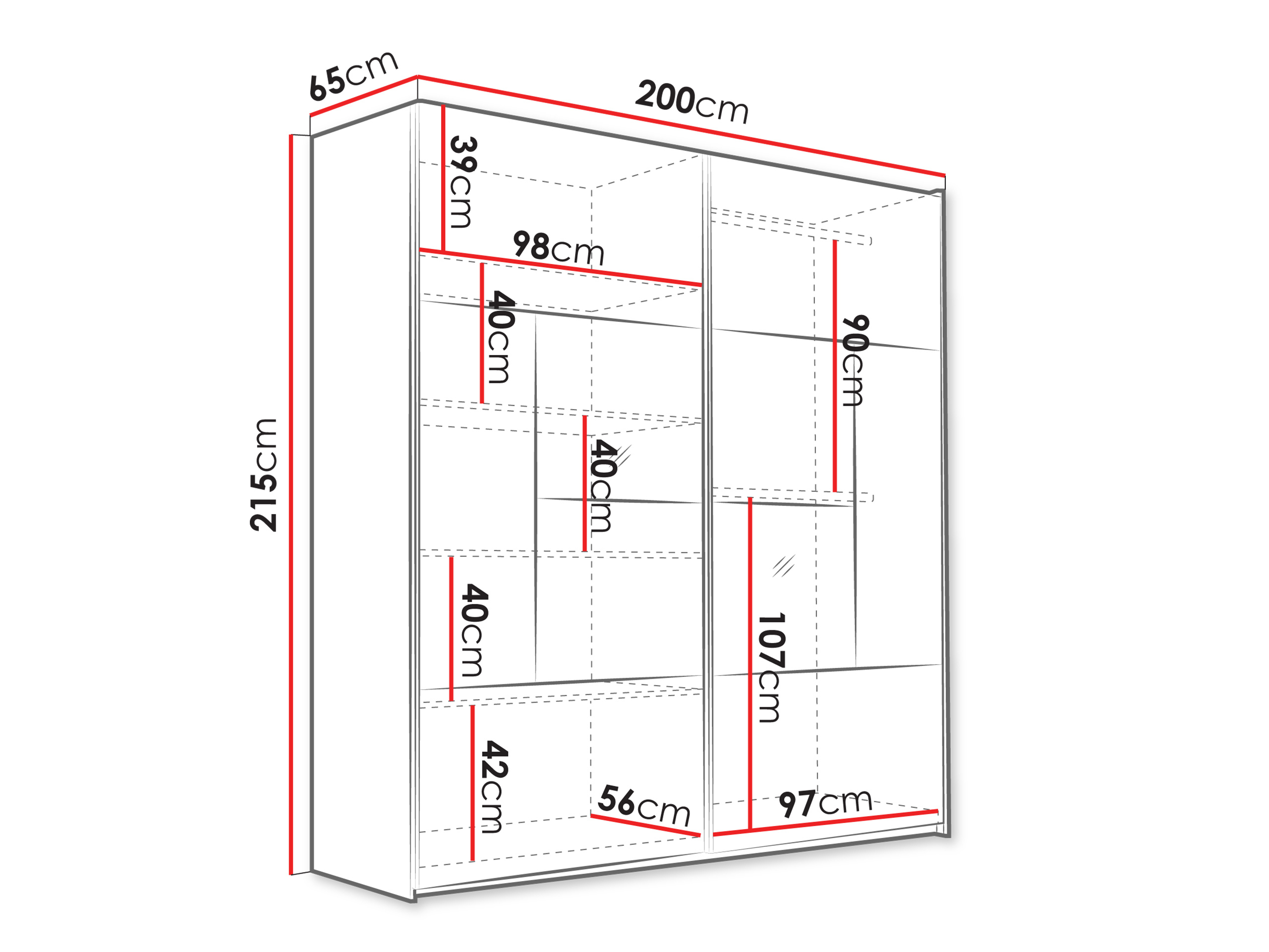Kledingkast Honolulu 273 (Kasjmier)