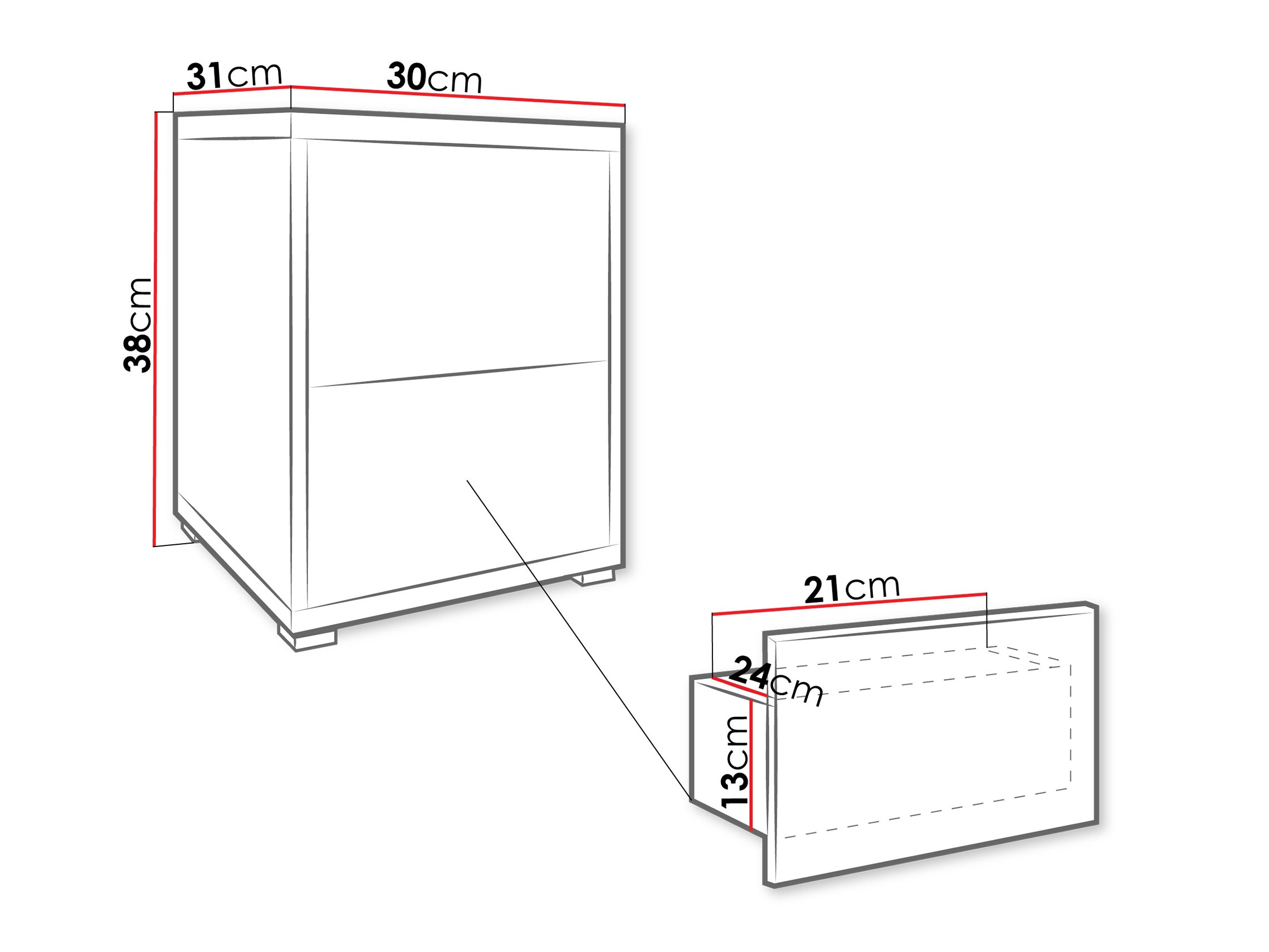Nachtkastje Comfivo Fersoe 106 (Eiken)