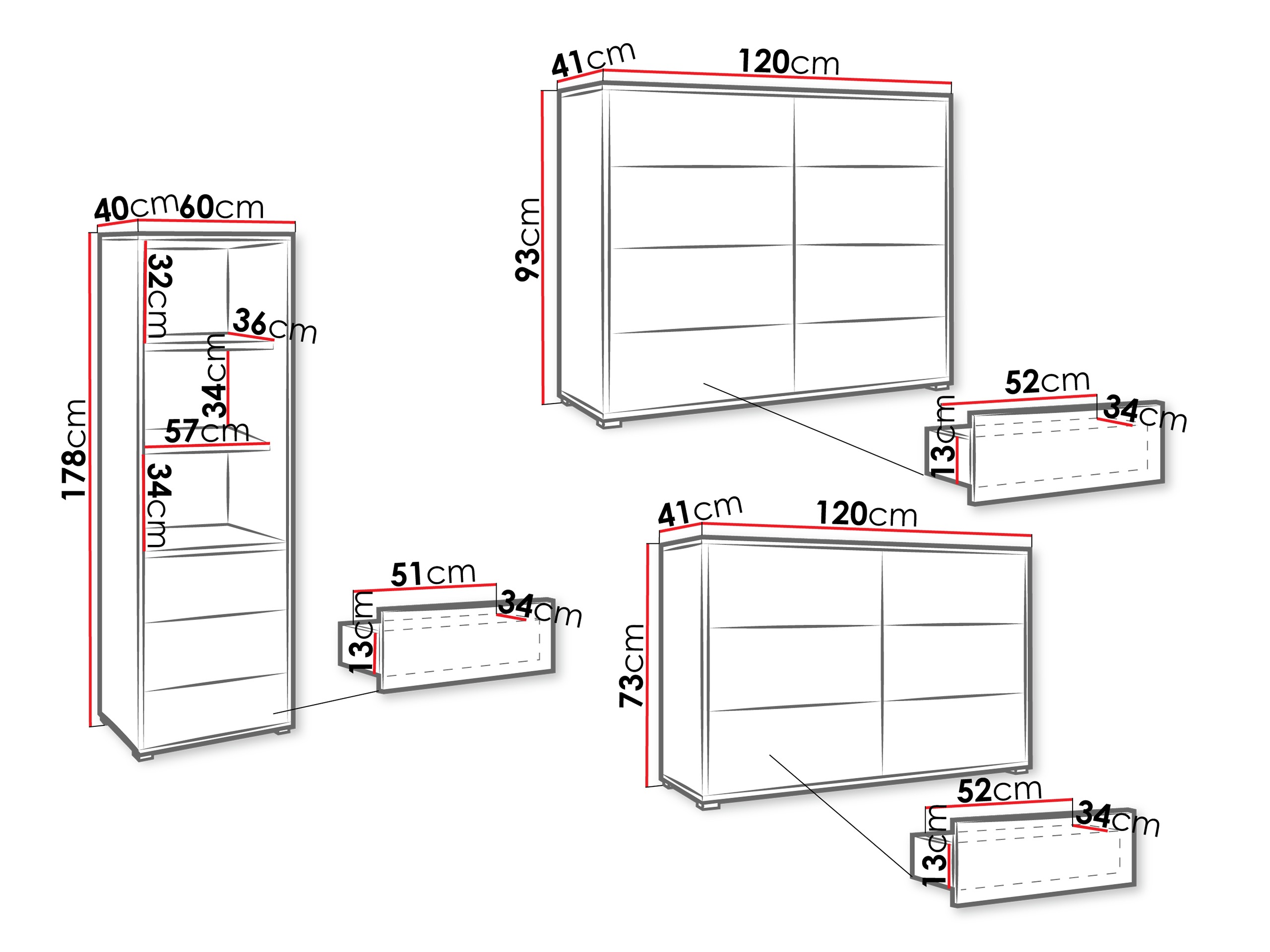 Woonkamerset Comfivo Fersoe 107 (Eiken)