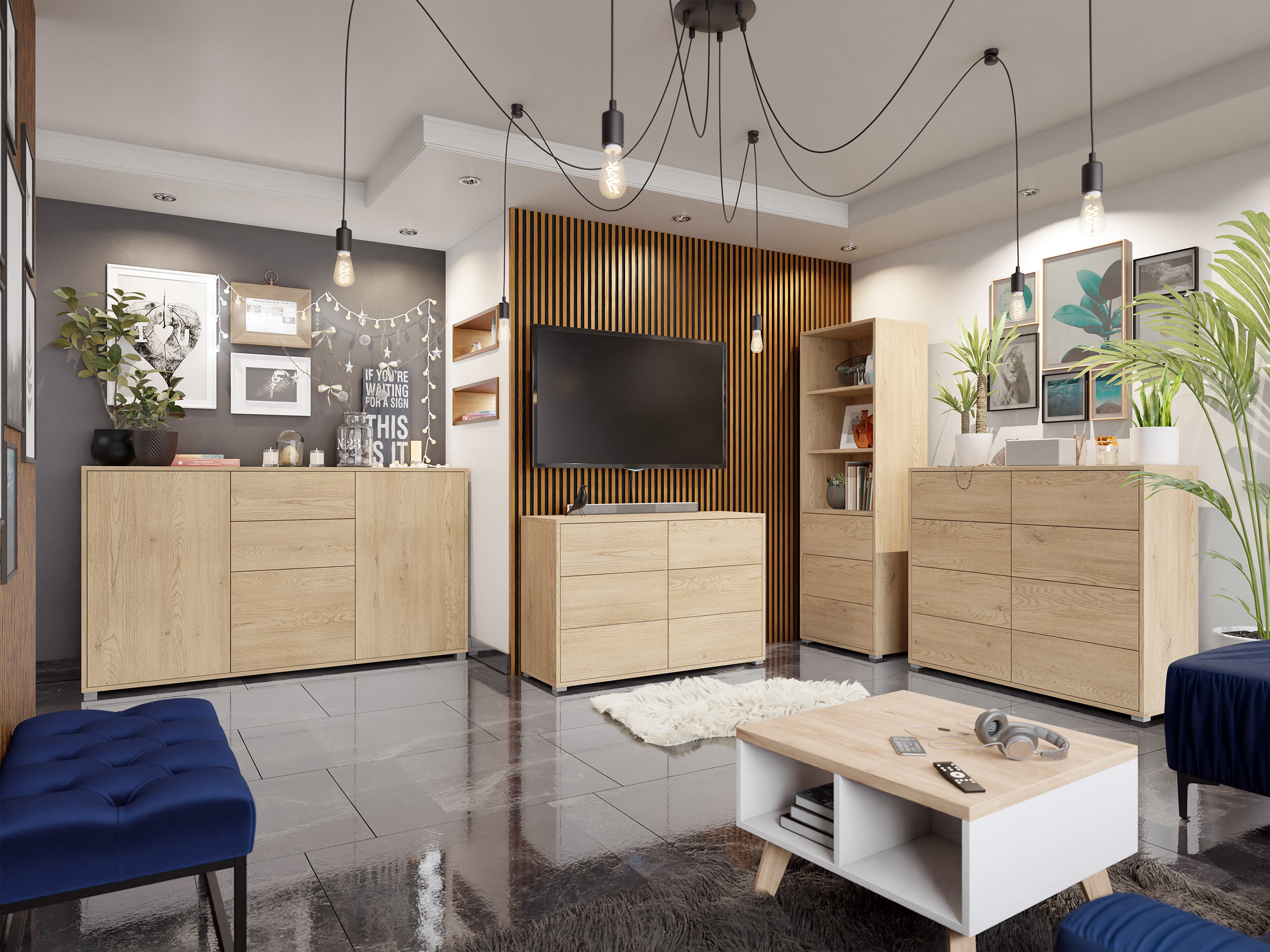 Woonkamerset Comfivo Fersoe 108 (Eiken)