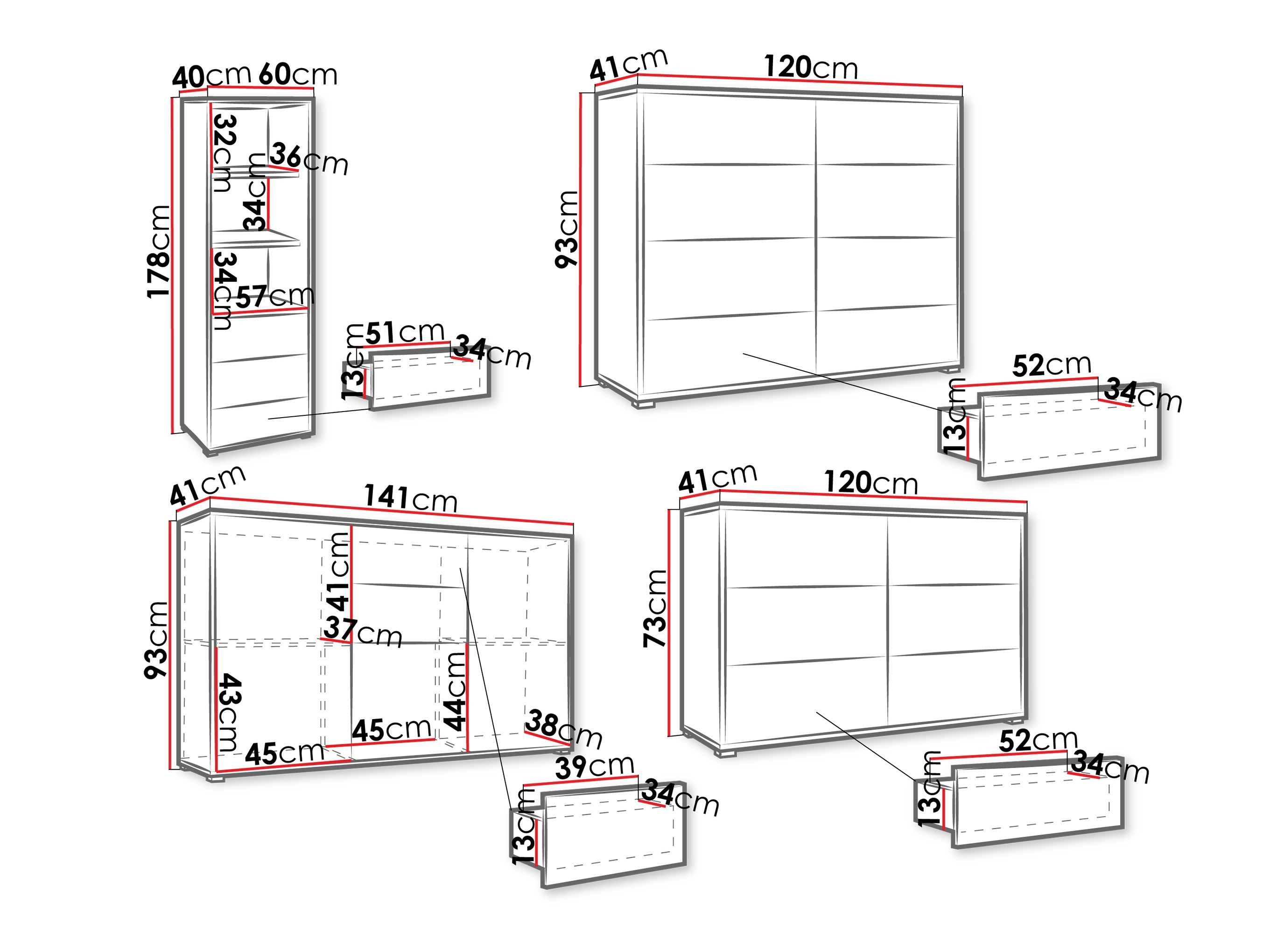 Woonkamerset Comfivo Fersoe 108 (Eiken)
