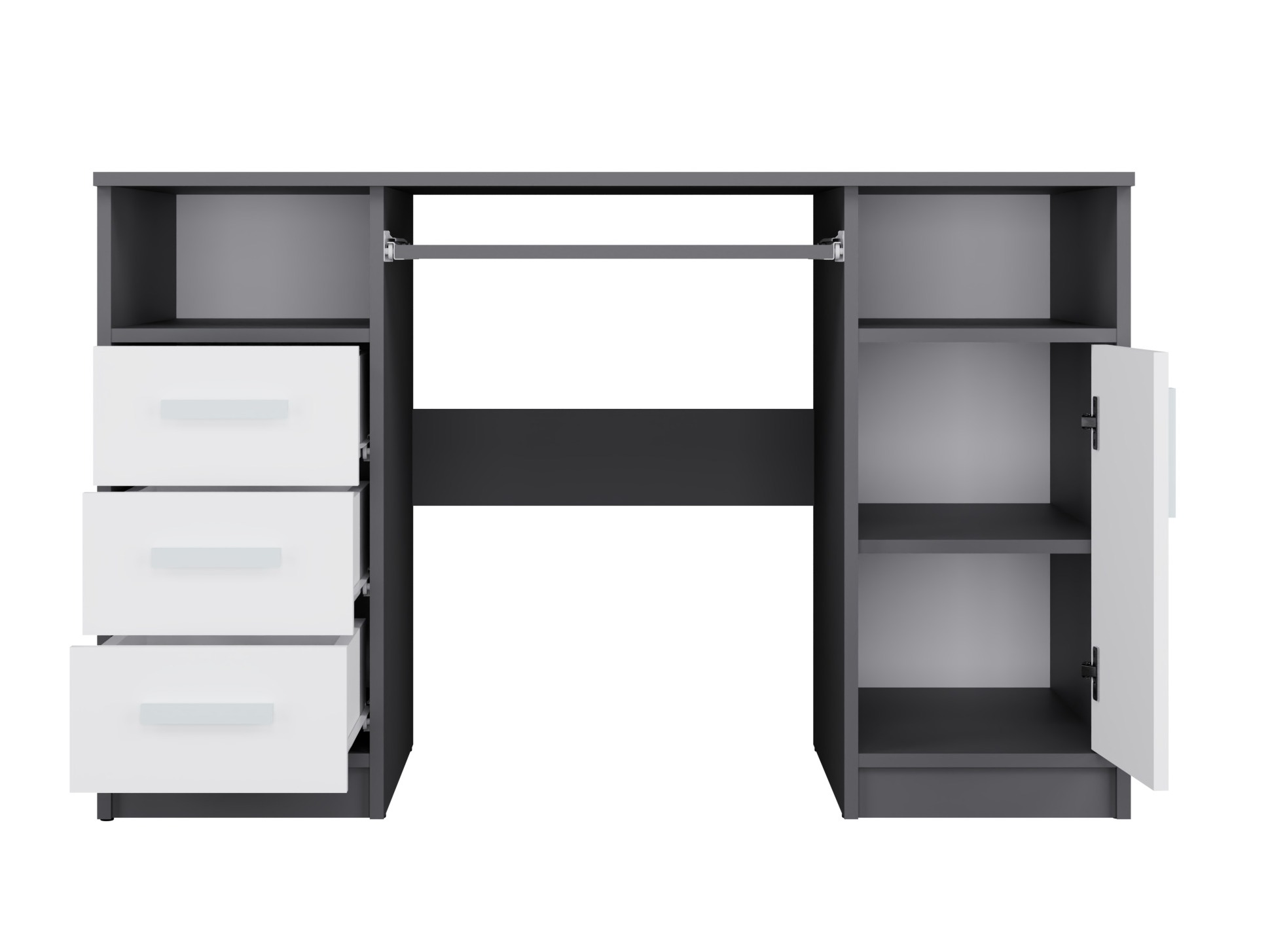 Bureau Mandeville 330 (Antraciet + Wit)