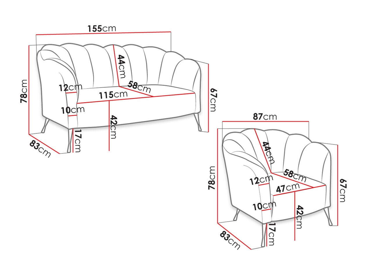 Gestoffeerde meubelset Providence 152 (Eureka 2121)