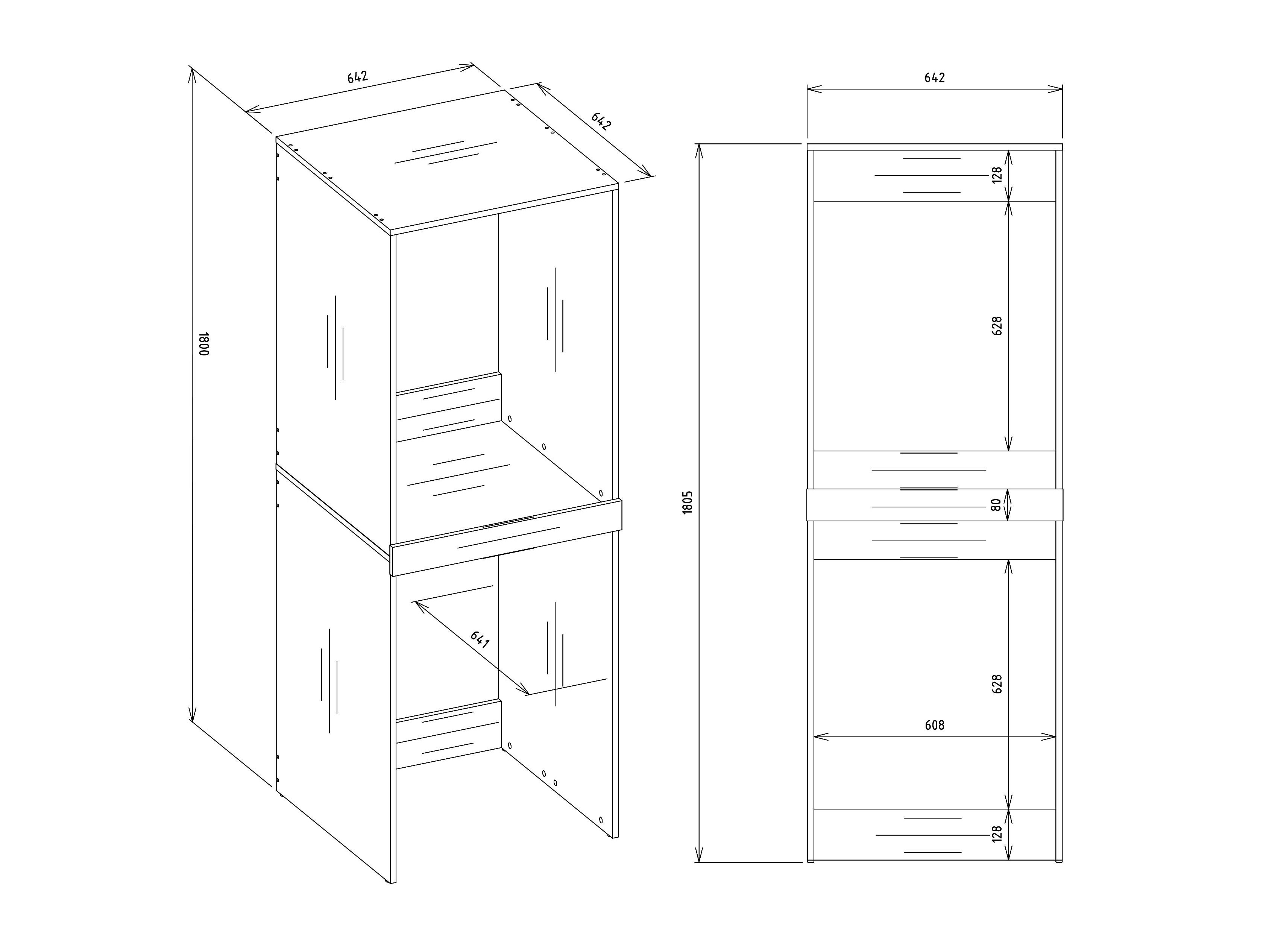 Plank voor de badkamer Balelbo 108 (Wit)