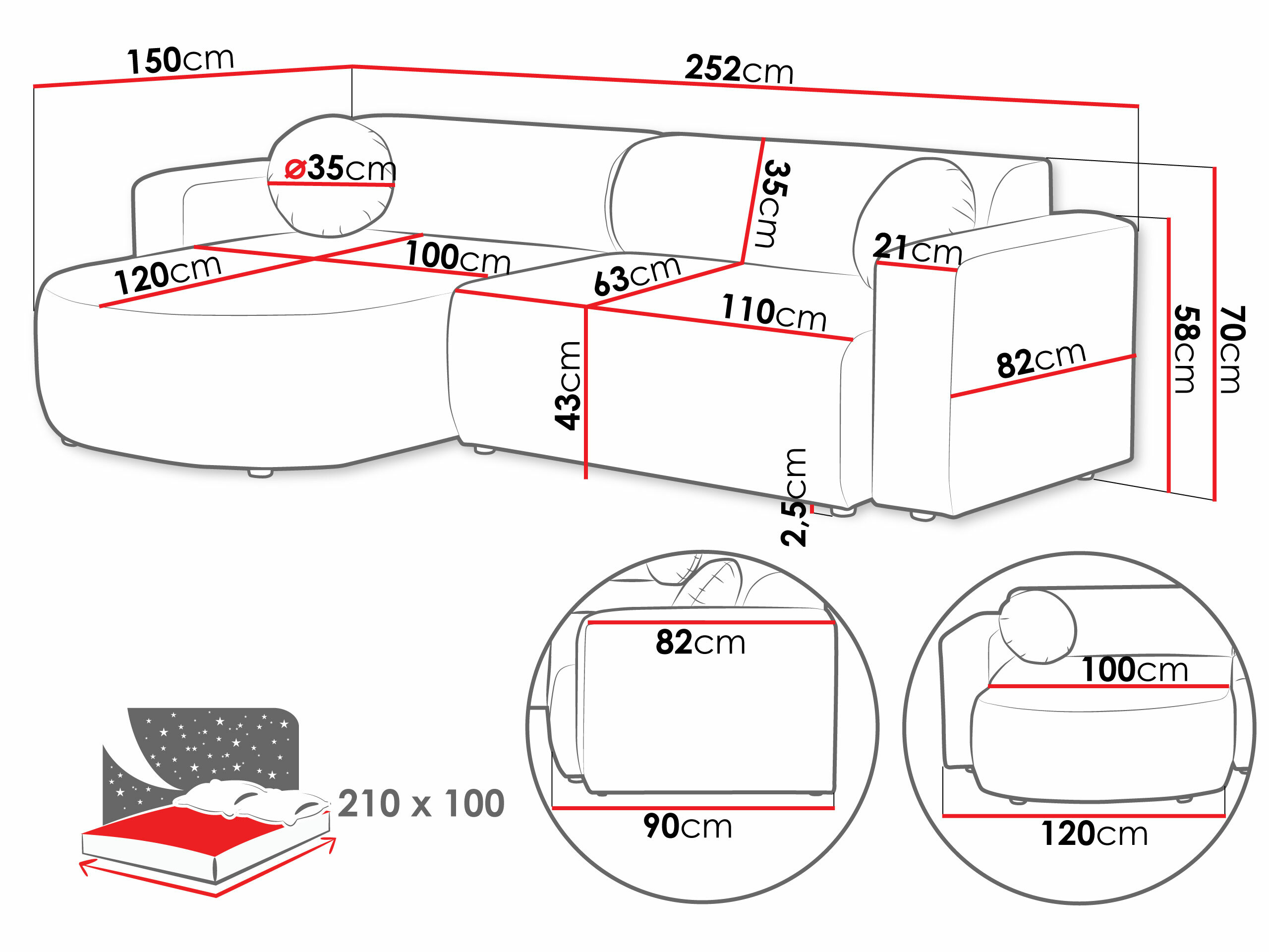 Hoekbank Comfivo Pullus (Velo 621)