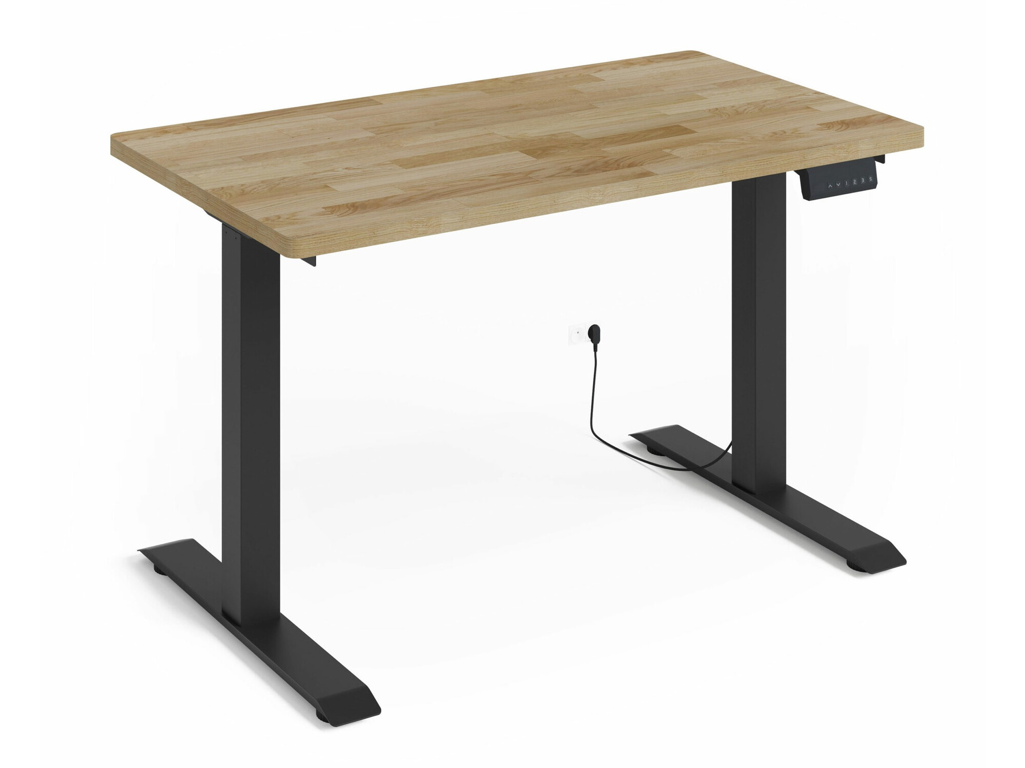 In hoogte verstelbaar bureau Buffalo 200 (Zwart)