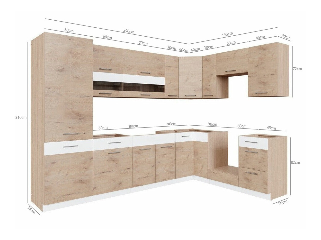 Modulaire keukenset Mode Beech 130
