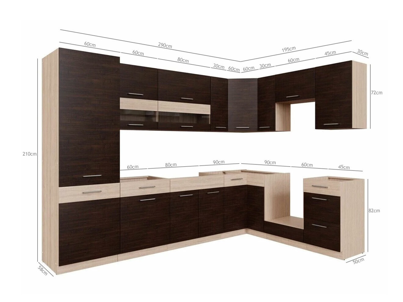 Modulaire keukenset Mode Dark 129