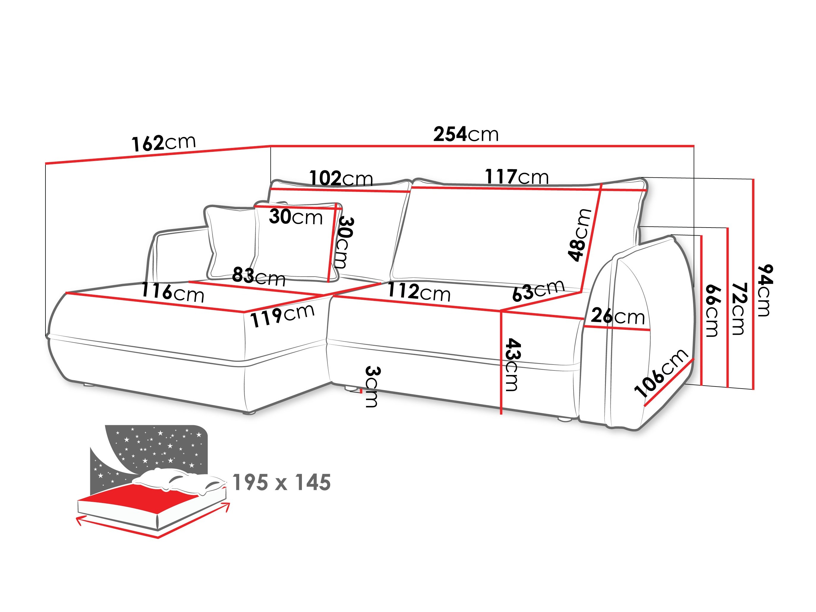 Hoekbank Kingman 101 (Lima 16)