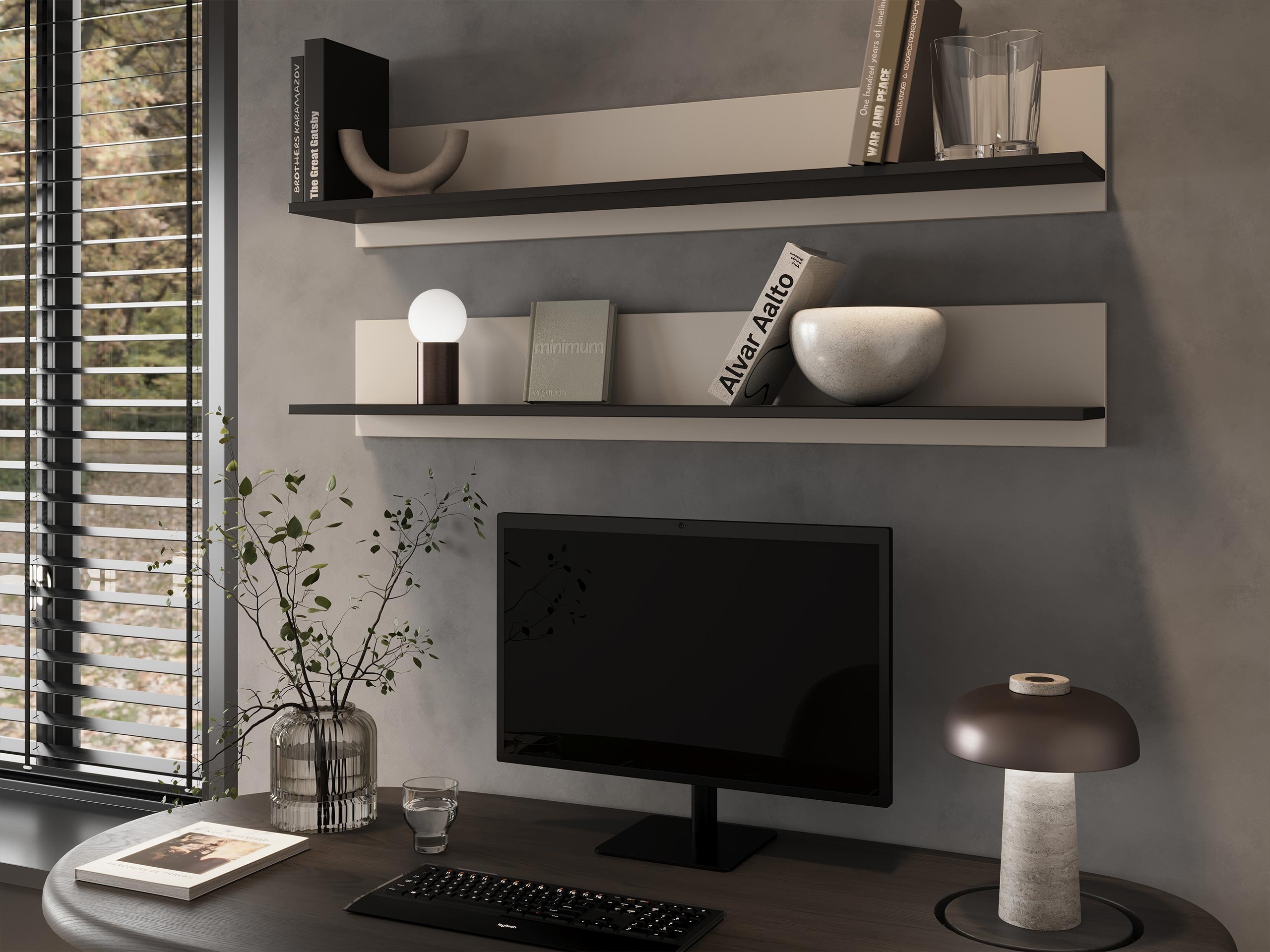 Set wandplanken Tornola 104 (Kasjmier + Zwart)