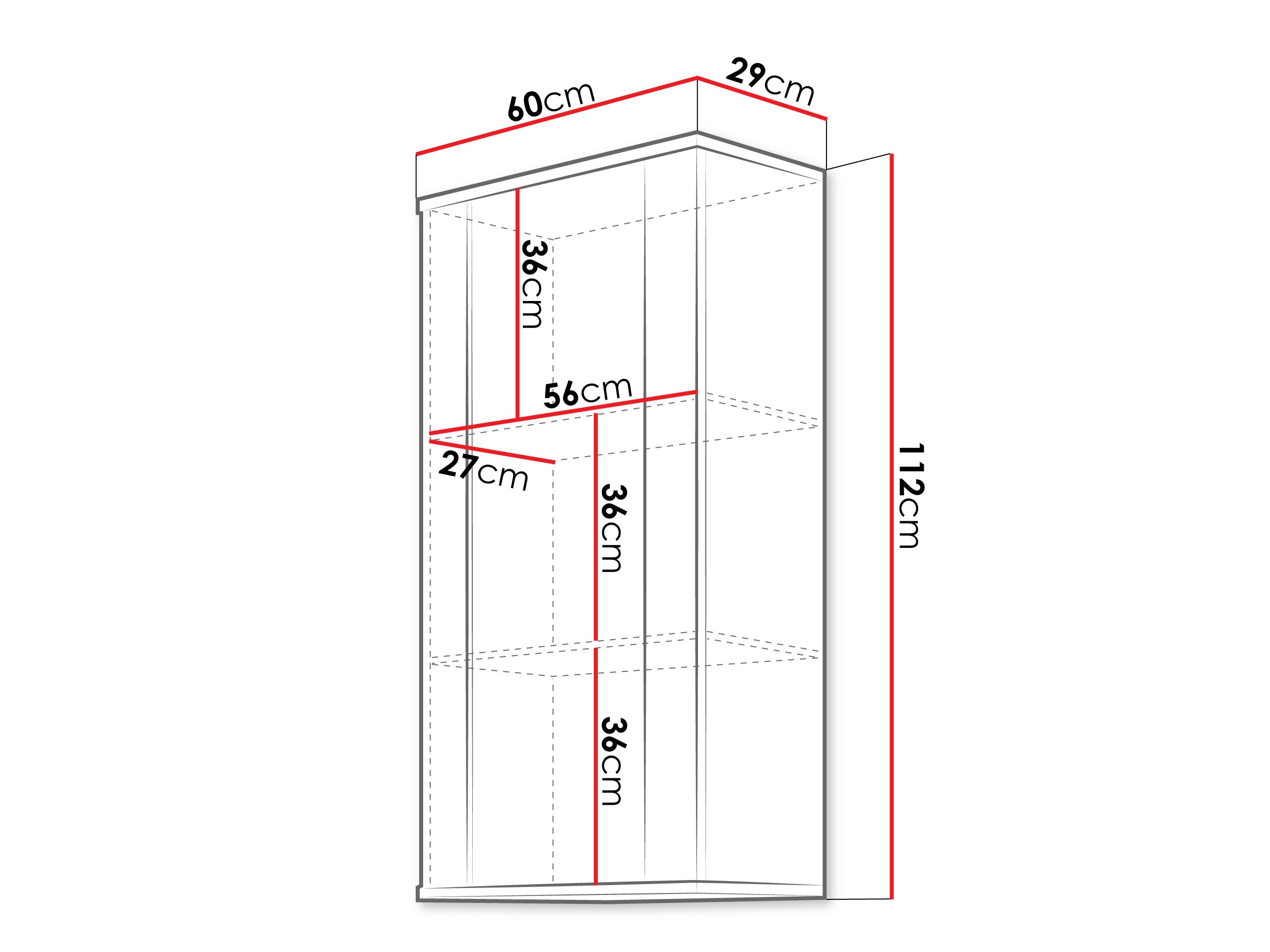 Wandkast Tornola 103 (Kasjmier + Eiken)