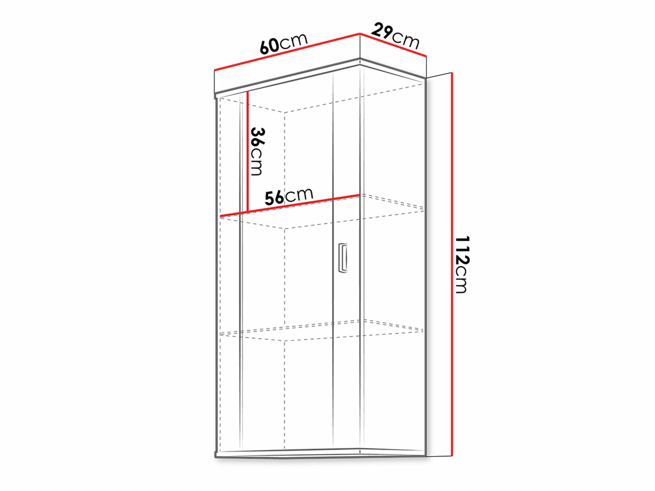 Wandkast Tornola 103 (Wit + Glanzend wit)