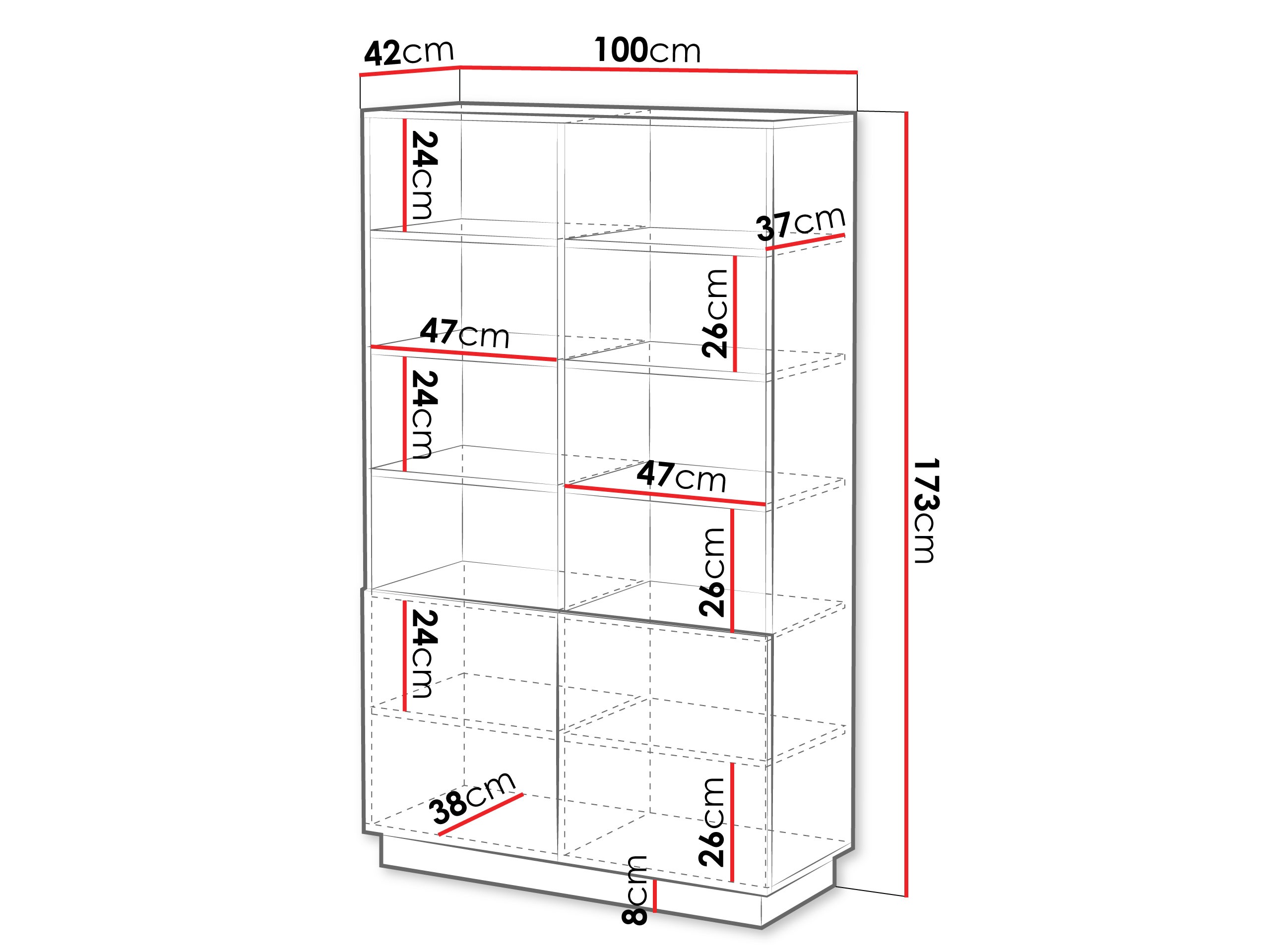 Boekenkast Lingua (Wit)