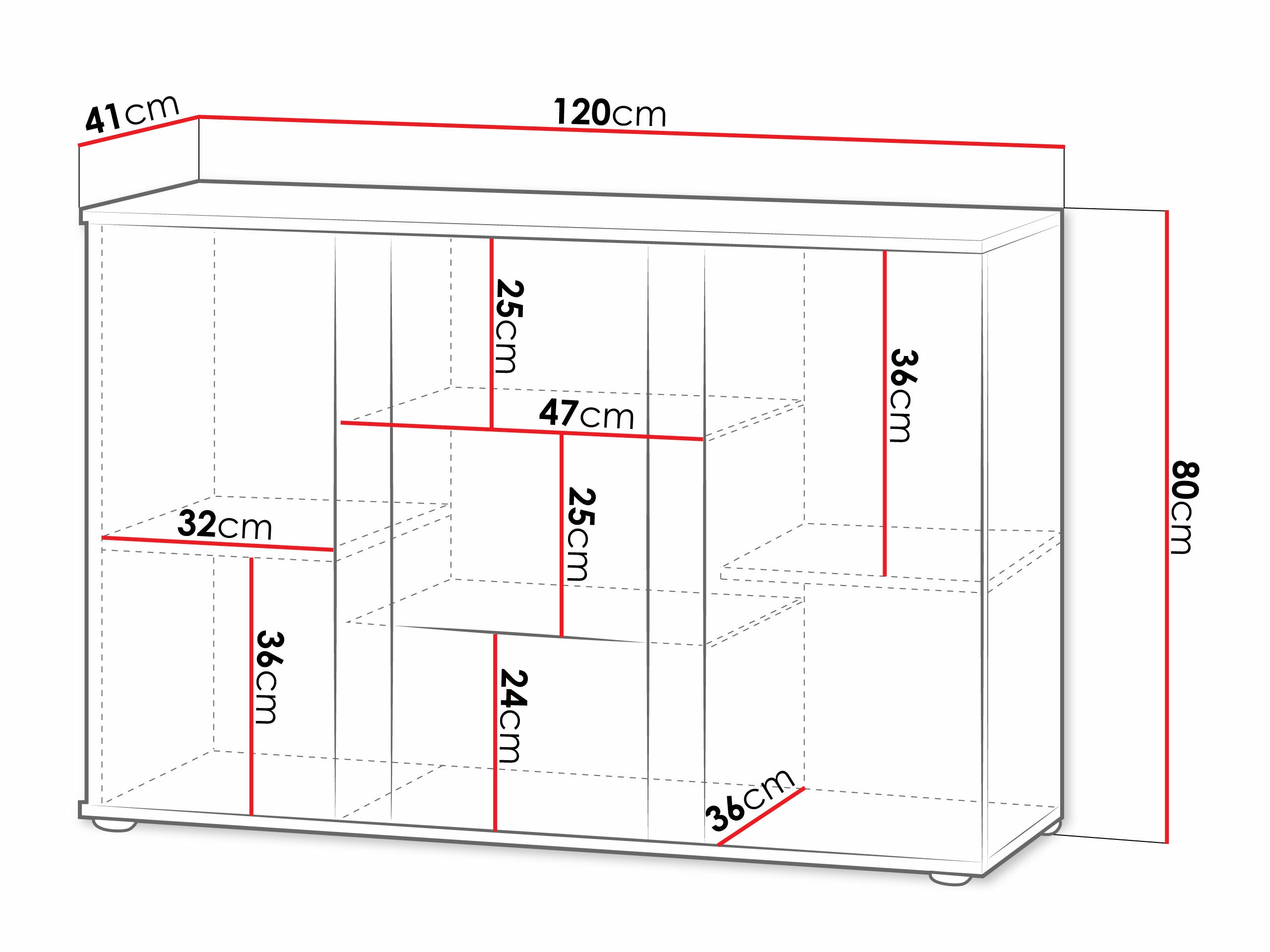 Dressoir Tornola 106 (Wit + Glanzend wit)