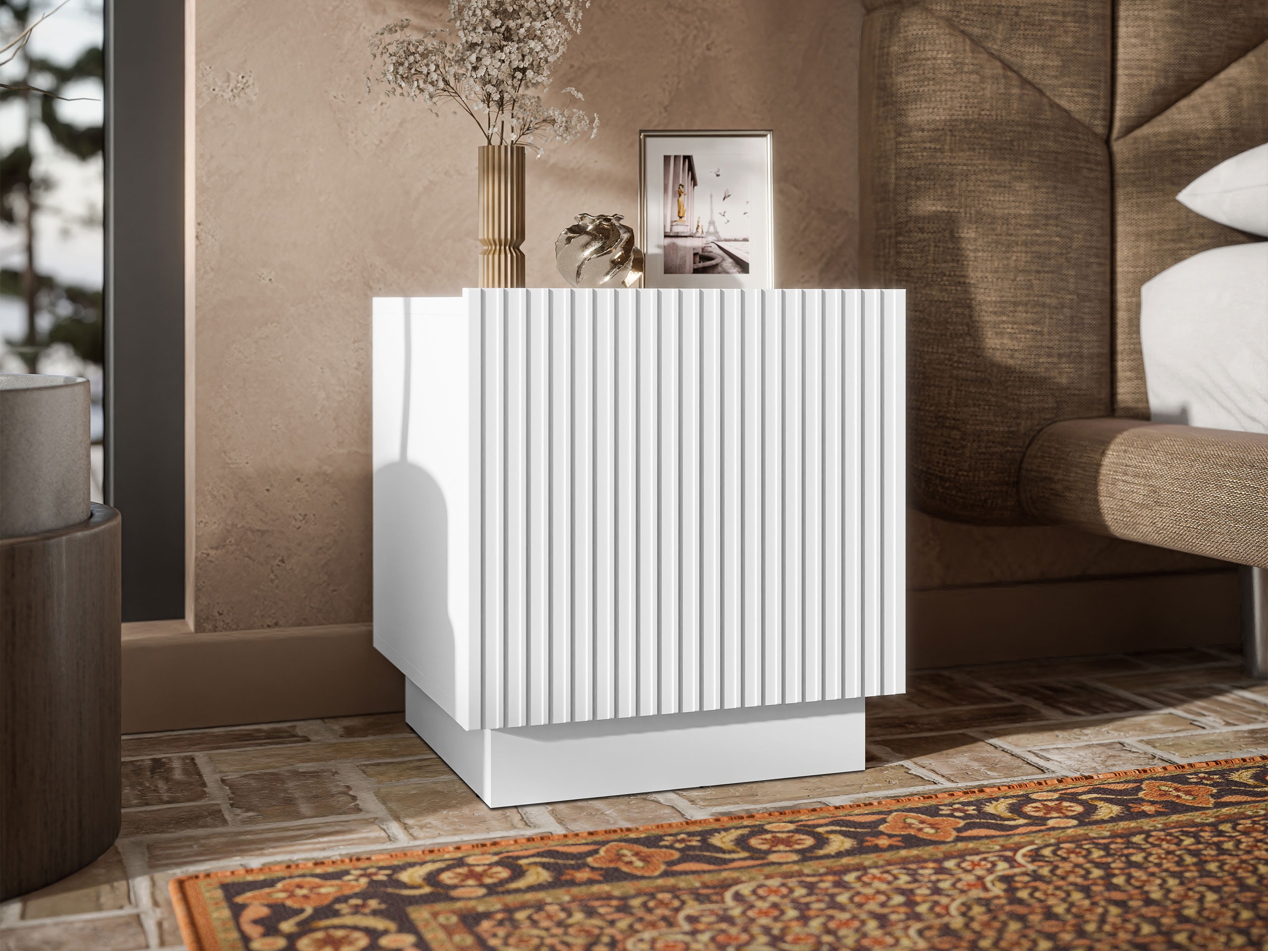 Een set nachtkastjes Lingua (Wit)