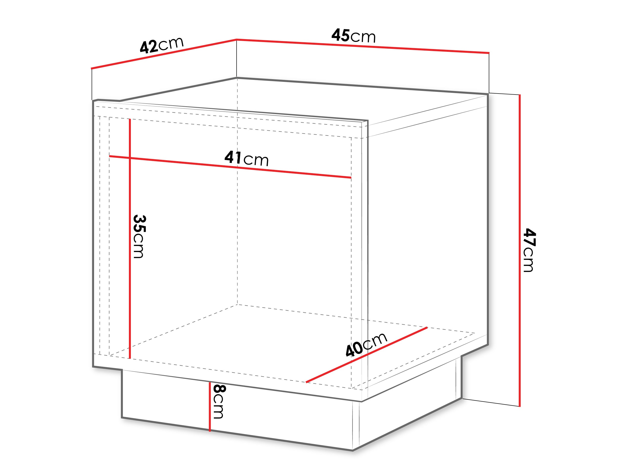 Een set nachtkastjes Lusonu 105 (Zwart)