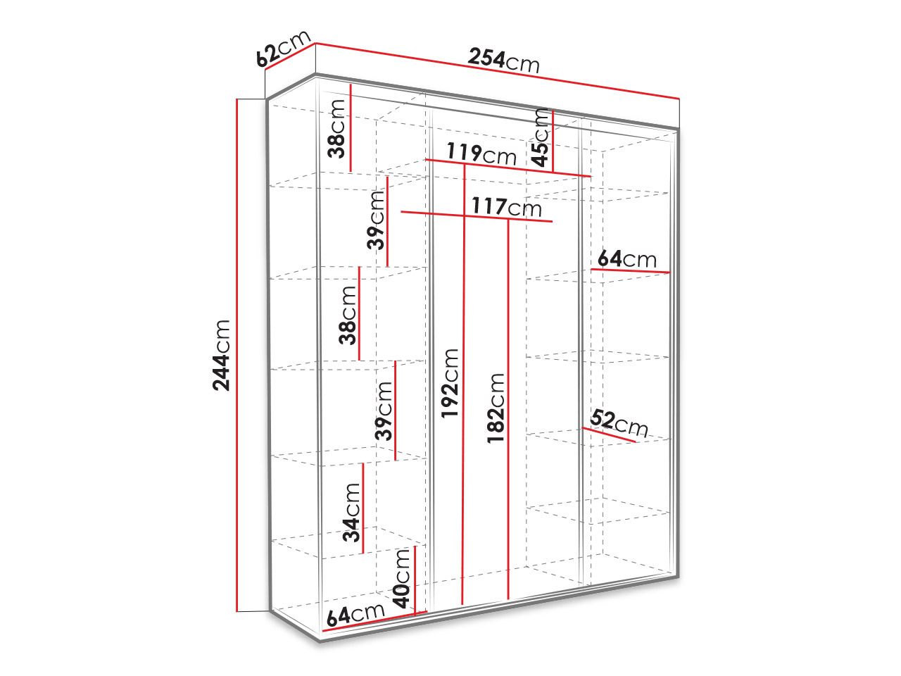 Kledingkast Murrieta 189