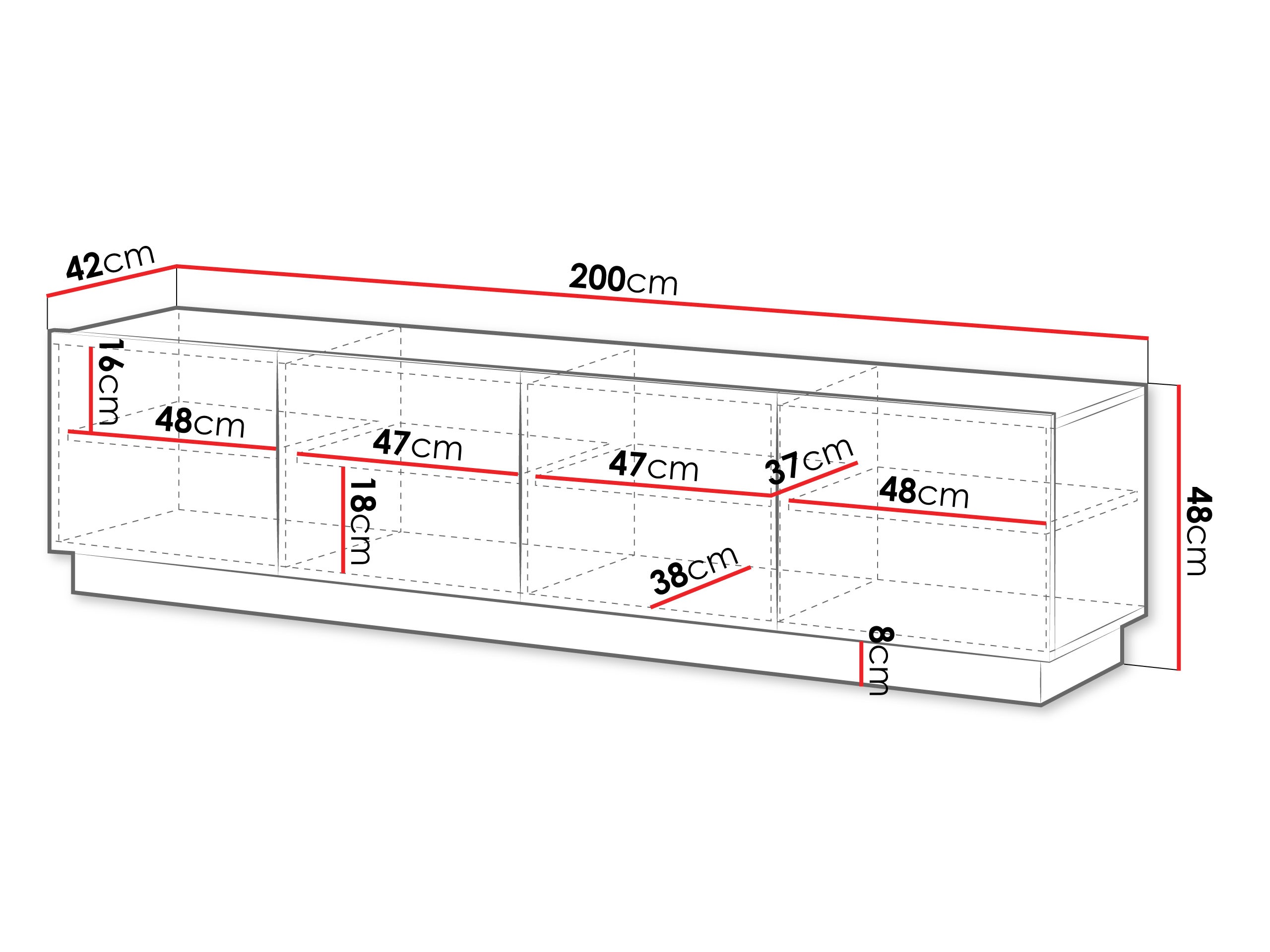 TV-meubel Lingua I (Wit)
