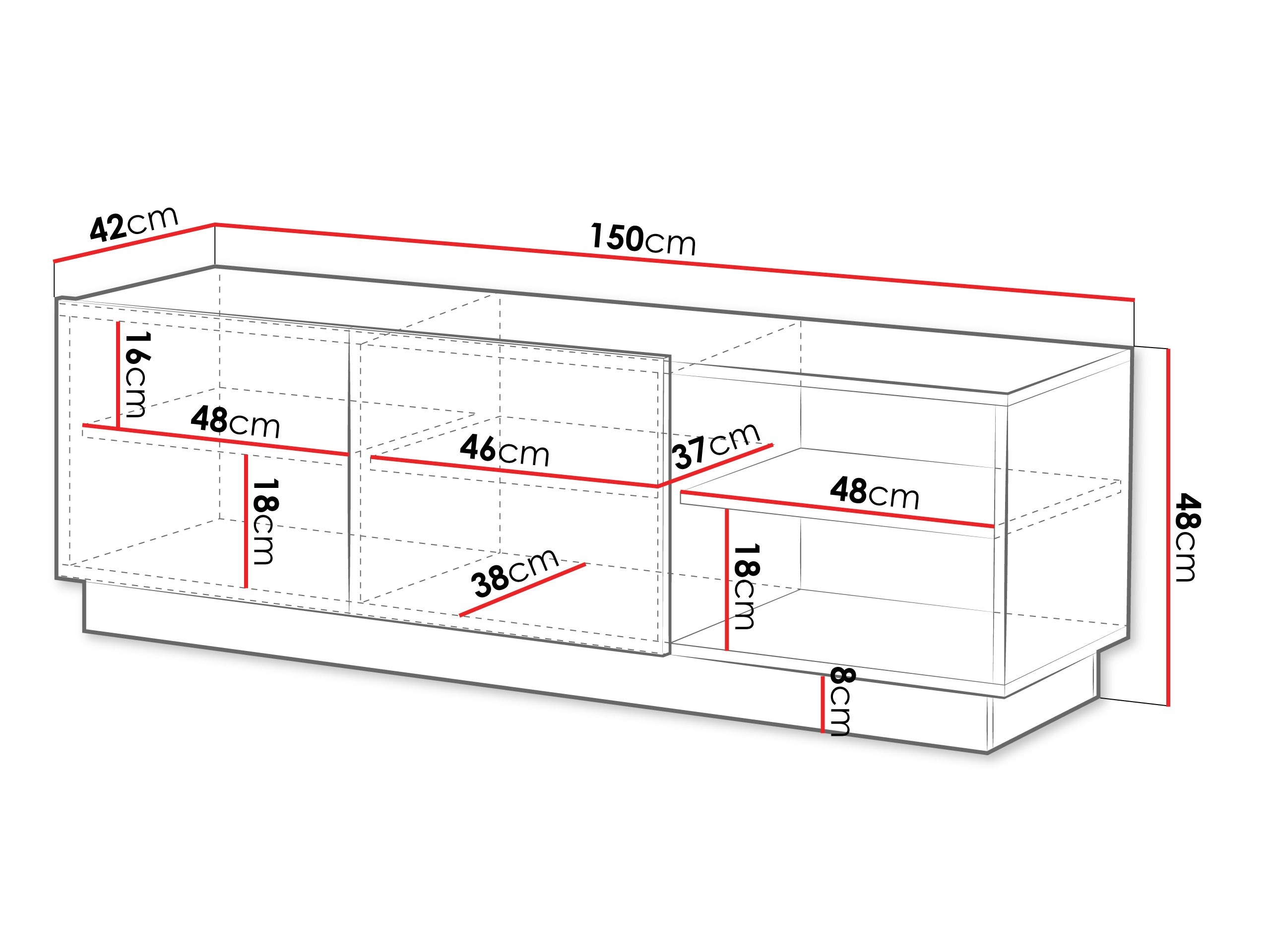 TV-meubel Lusonu 103 (Wit)