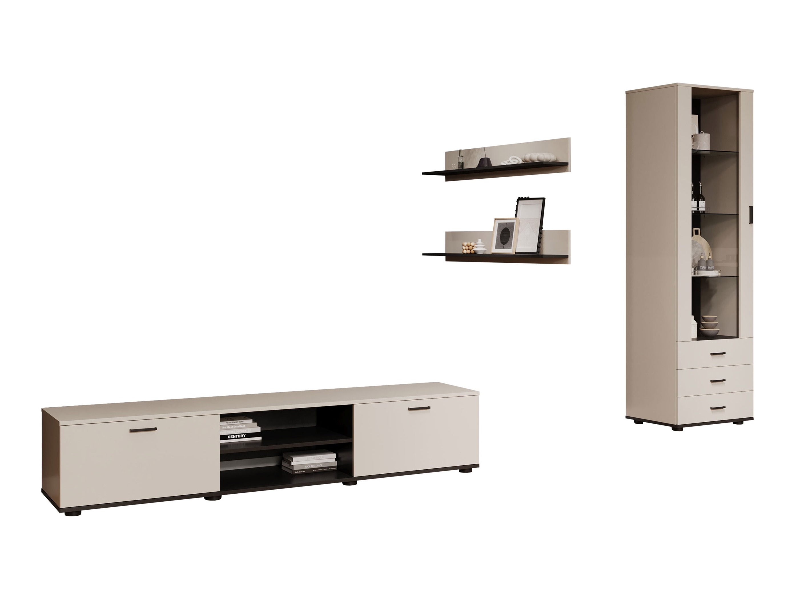 Woonkamerset Tornola 107 (Kasjmier + Zwart)