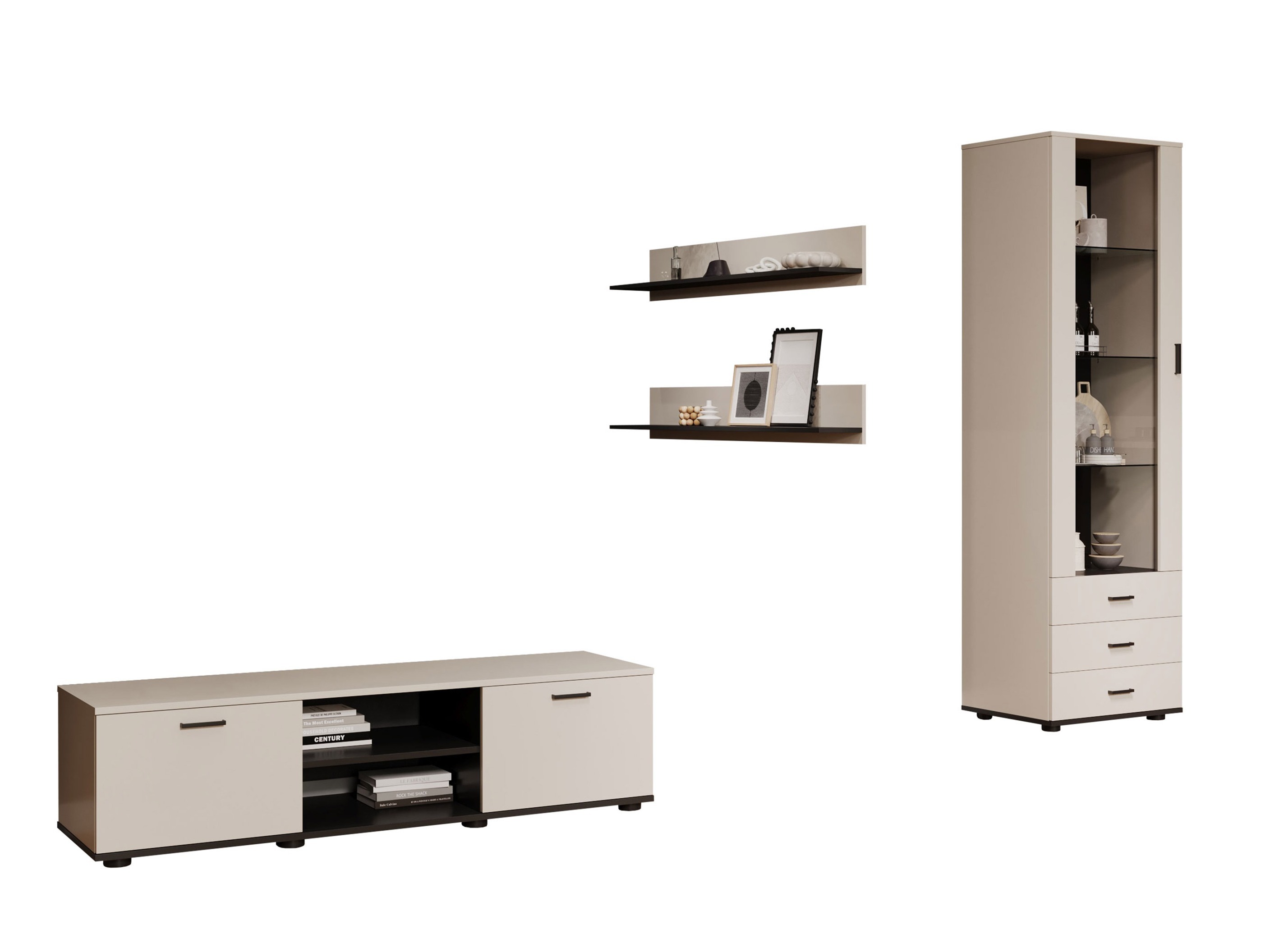 Woonkamerset Tornola 110 (Kasjmier + Zwart)