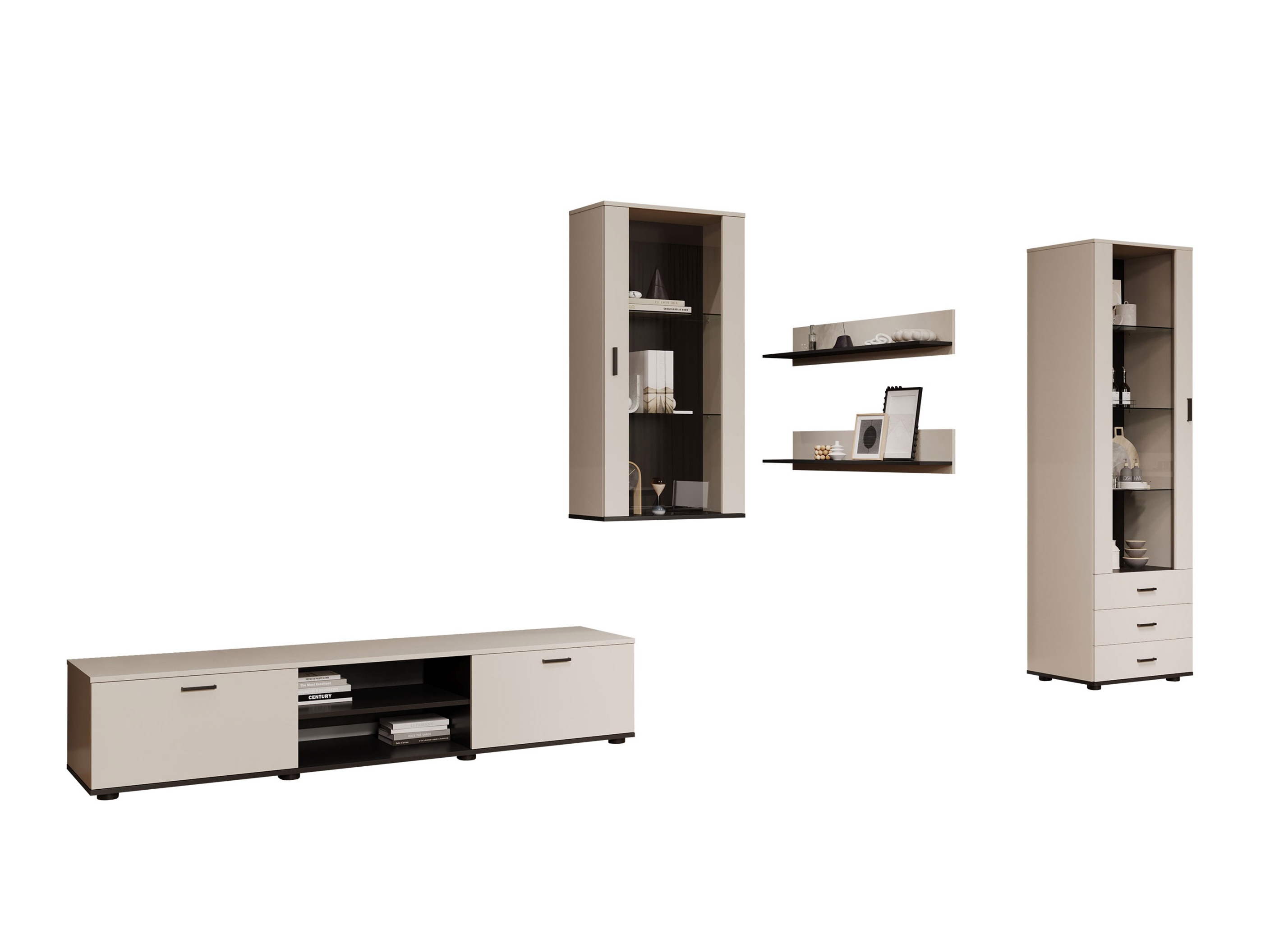 Woonkamerset Tornola 114 (Kasjmier + Zwart)