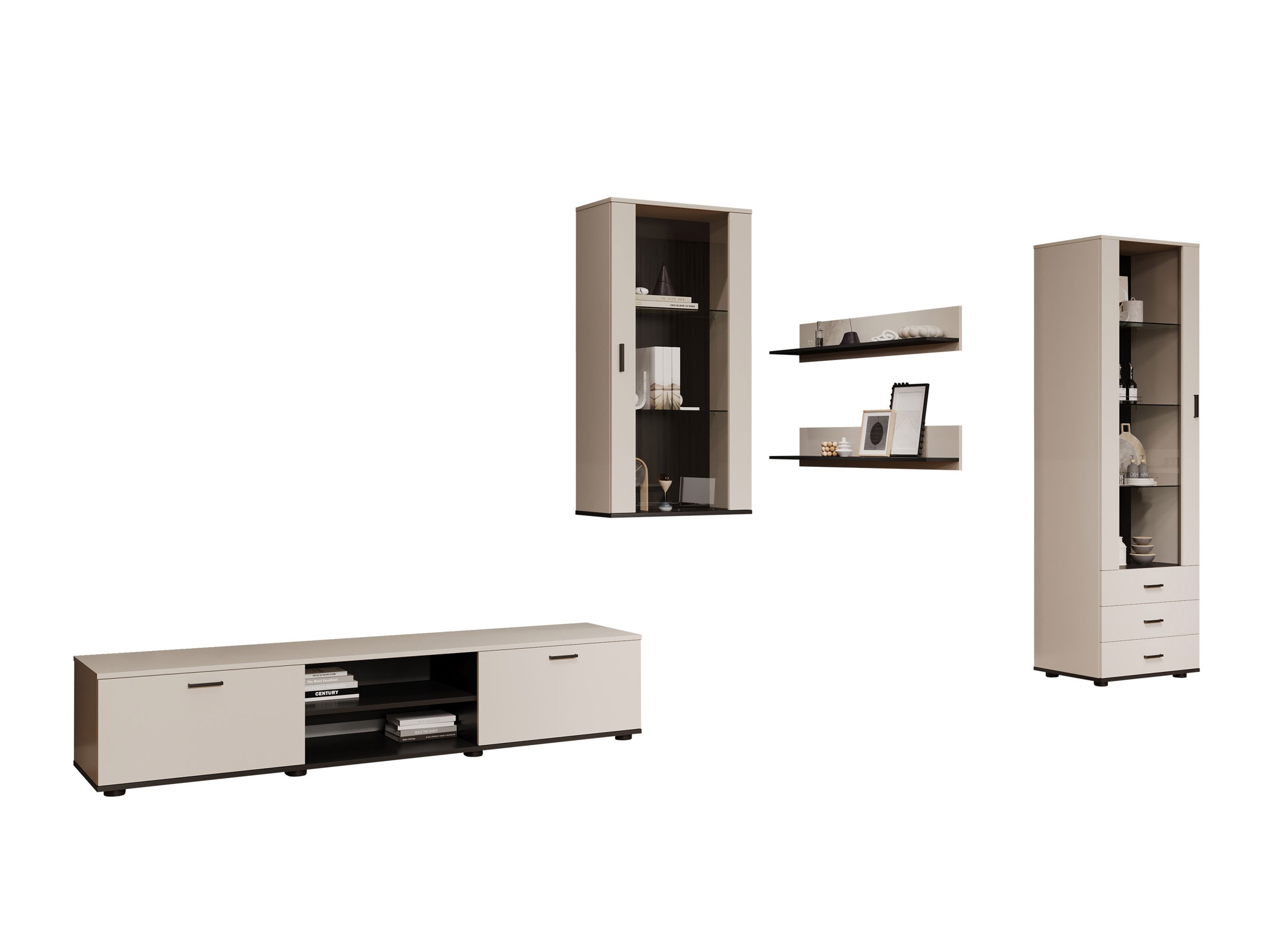 Woonkamerset Tornola 114 (Kasjmier + Zwart)