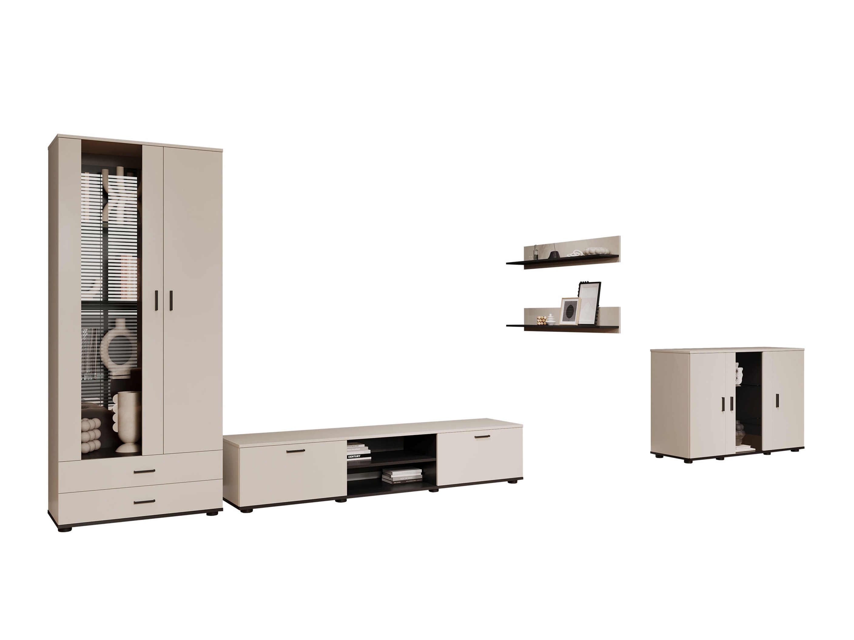 Woonkamerset Tornola 116 (Kasjmier + Zwart)