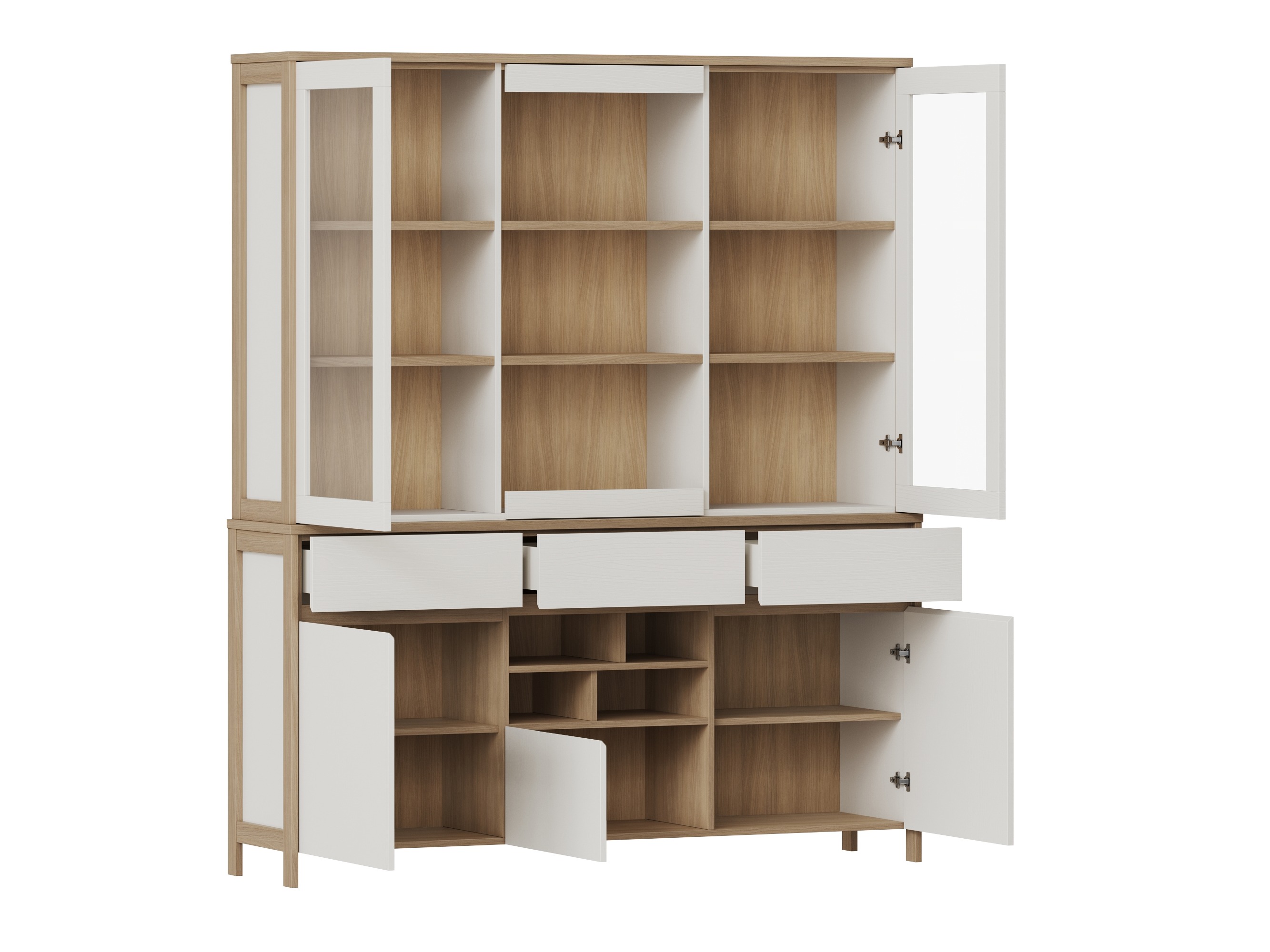 Boekenkast Fermaru 100 (Wit + Eiken)