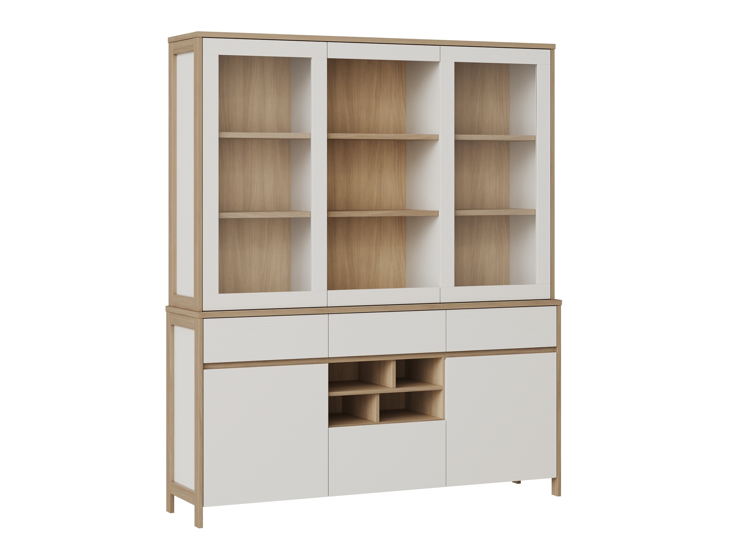 Boekenkast Fermaru 100 (Wit + Eiken)