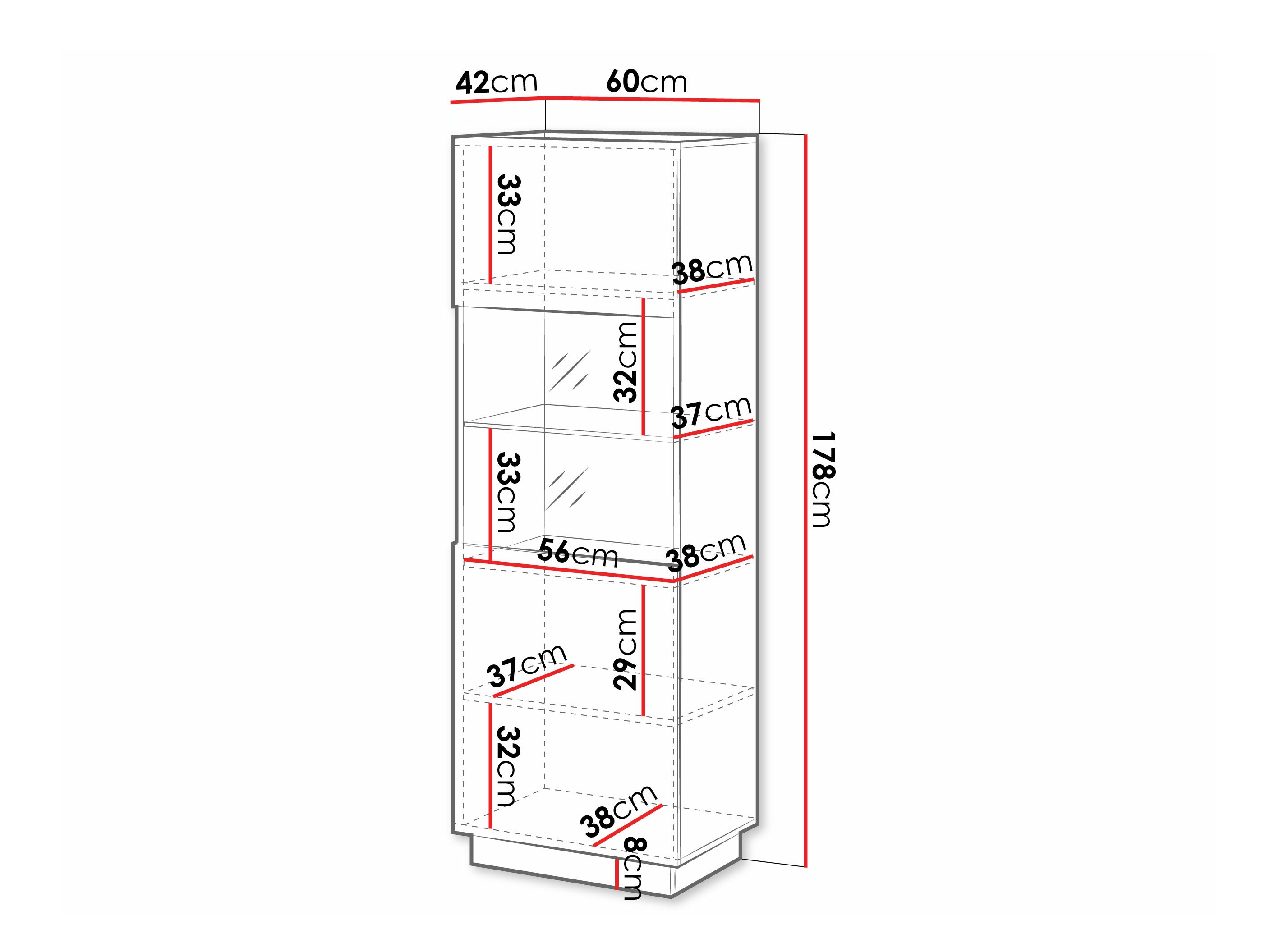 Boekenkast Lusonu 106 (Kasjmier)