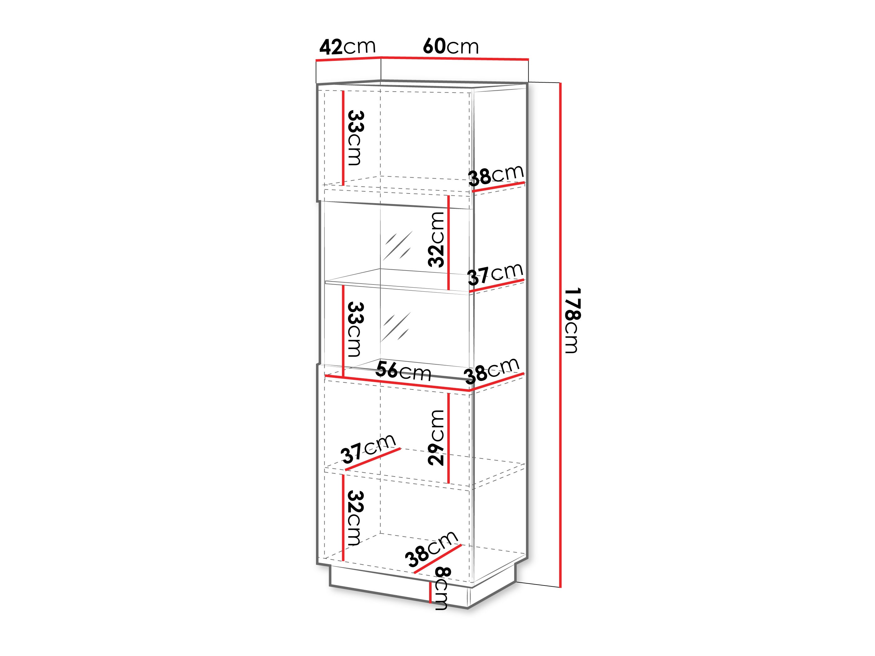 Boekenkast Lusonu 106 (Wit)