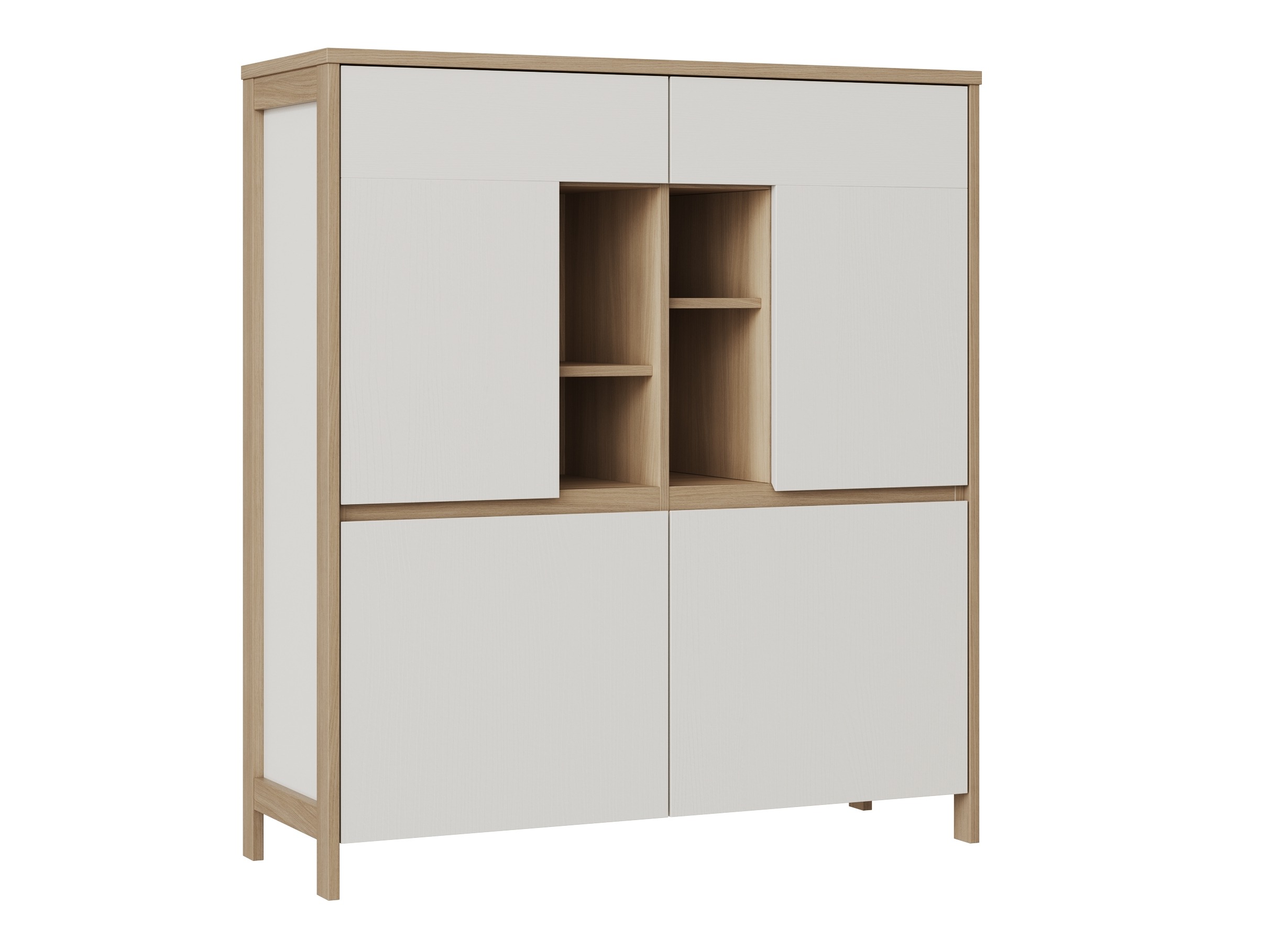 Dressoir Fermaru 106 (Wit + Eiken)