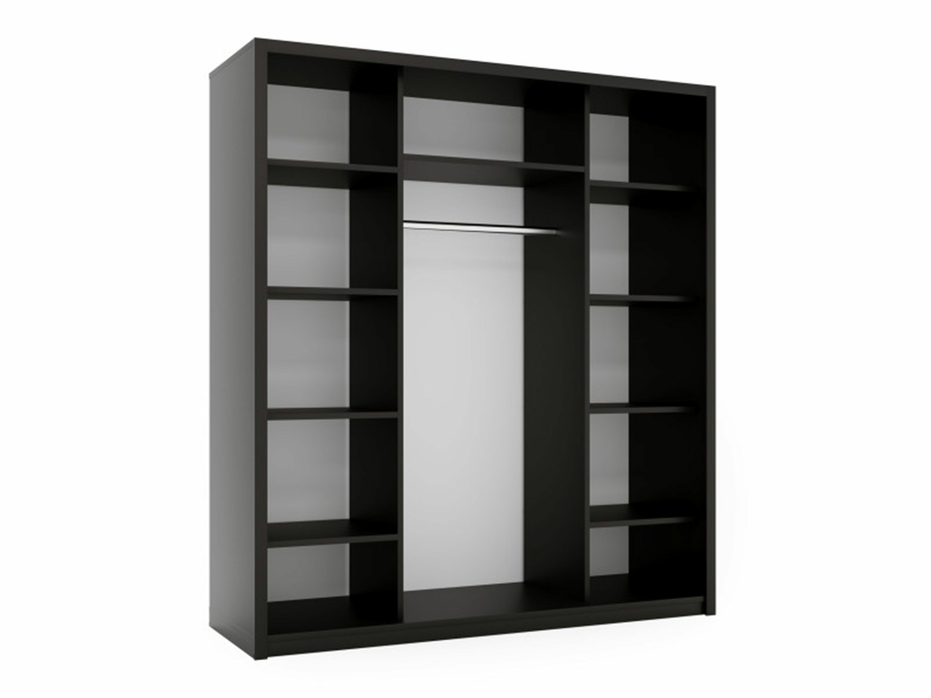 Kledingkast Murrieta 192 (Zwart + Bruin)