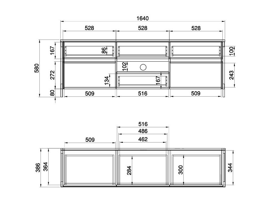 TV-meubel Fermaru 102 (Stoffig groen + Eiken)