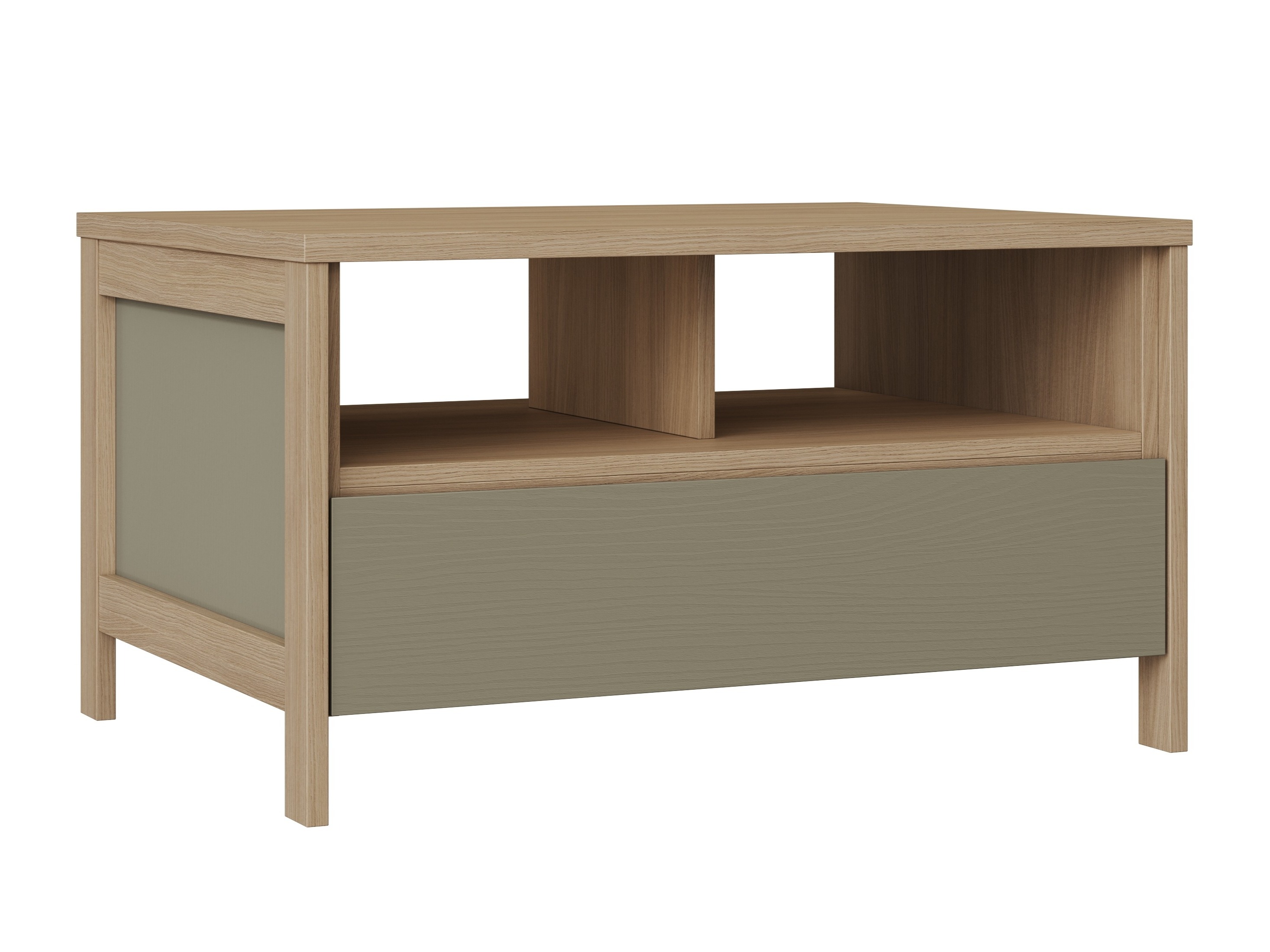 Salontafel Fermaru 107 (Stoffig groen + Eiken)