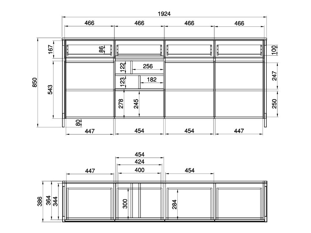 Meubelset Fermaru 114 (Wit + Eiken)