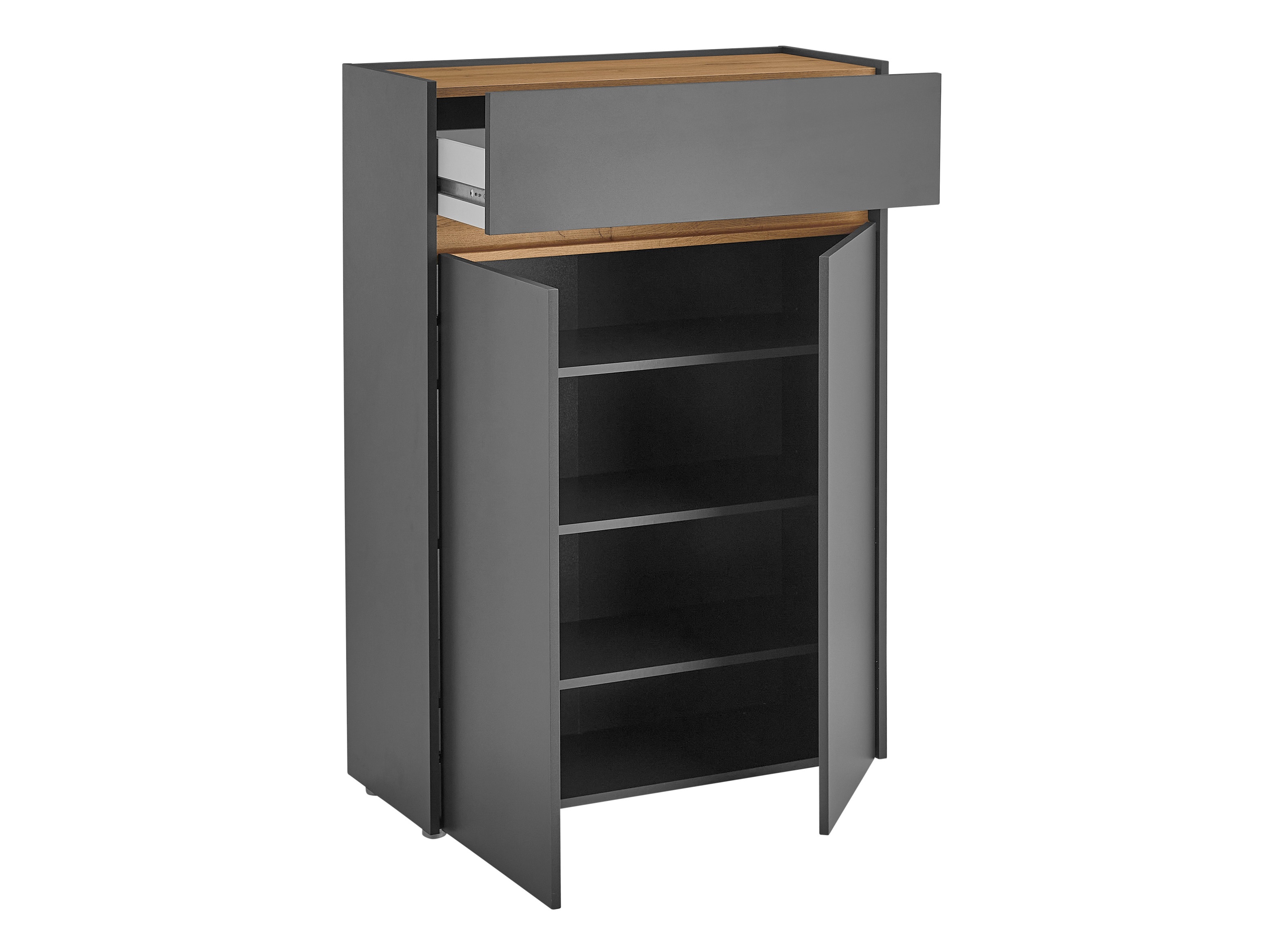 Gangmeubelset Elbsori 176 (Antraciet + Wotan eik)