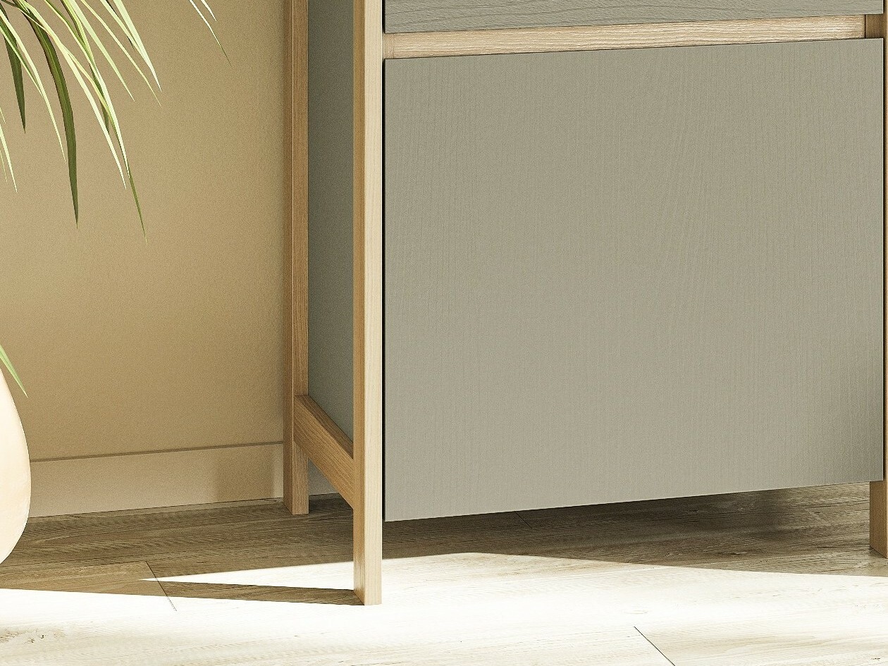 Meubelset Fermaru 114 (Stoffig groen + Eiken)