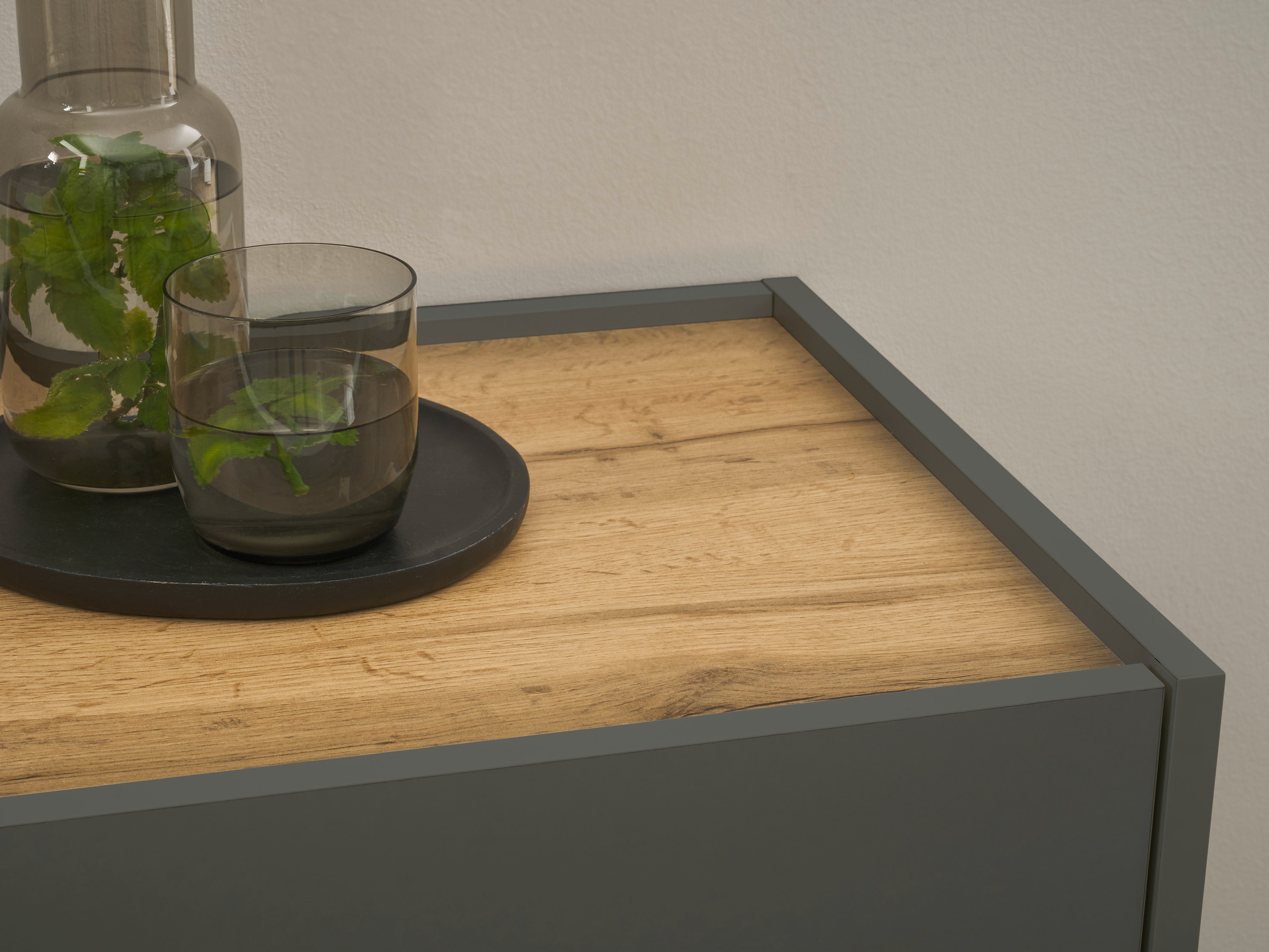 Schoenplank Elbsori 173 (Antraciet + Wotan eik)