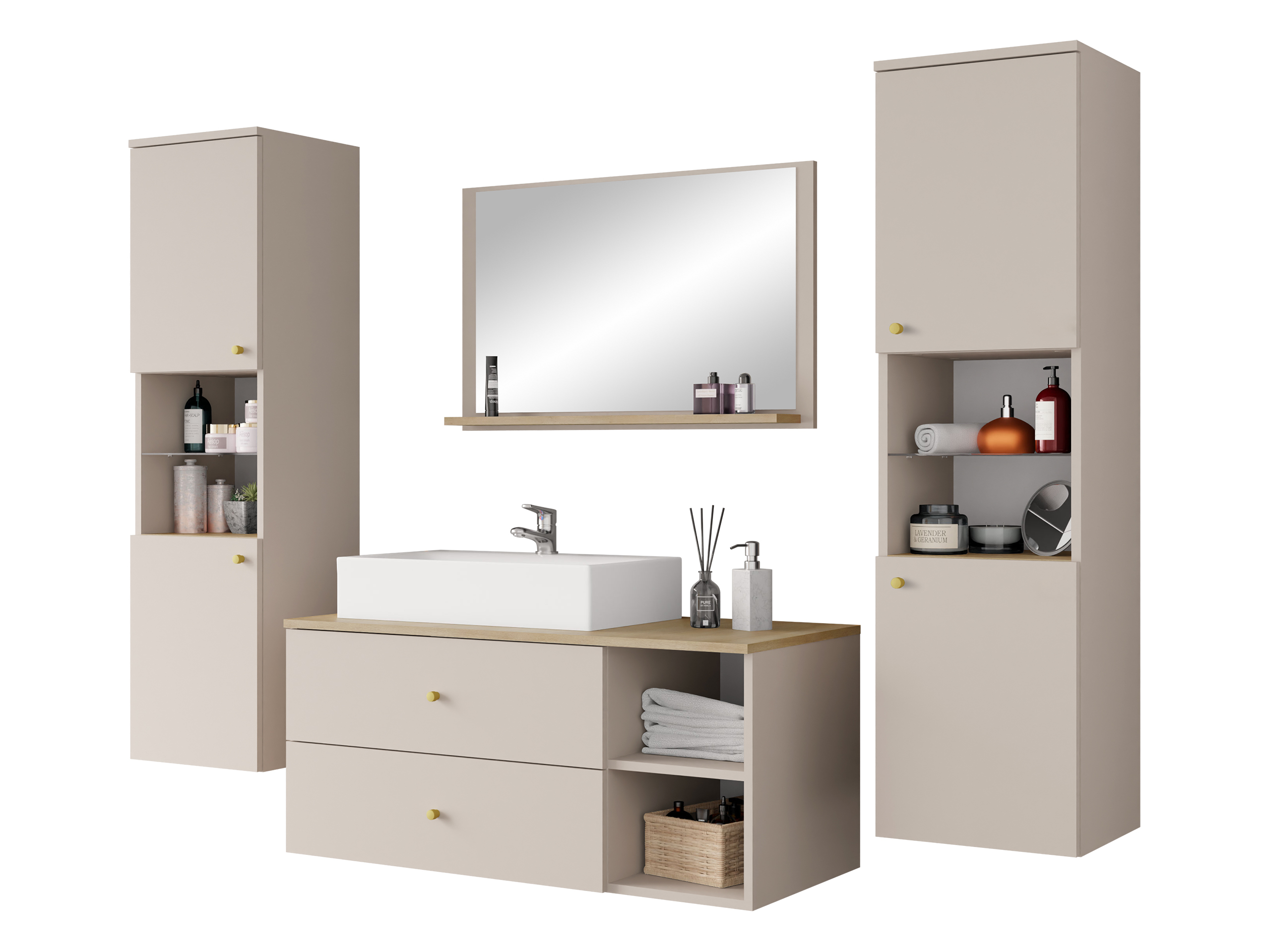 Badkamerset Ophruvi 102 (Lichtbruin)