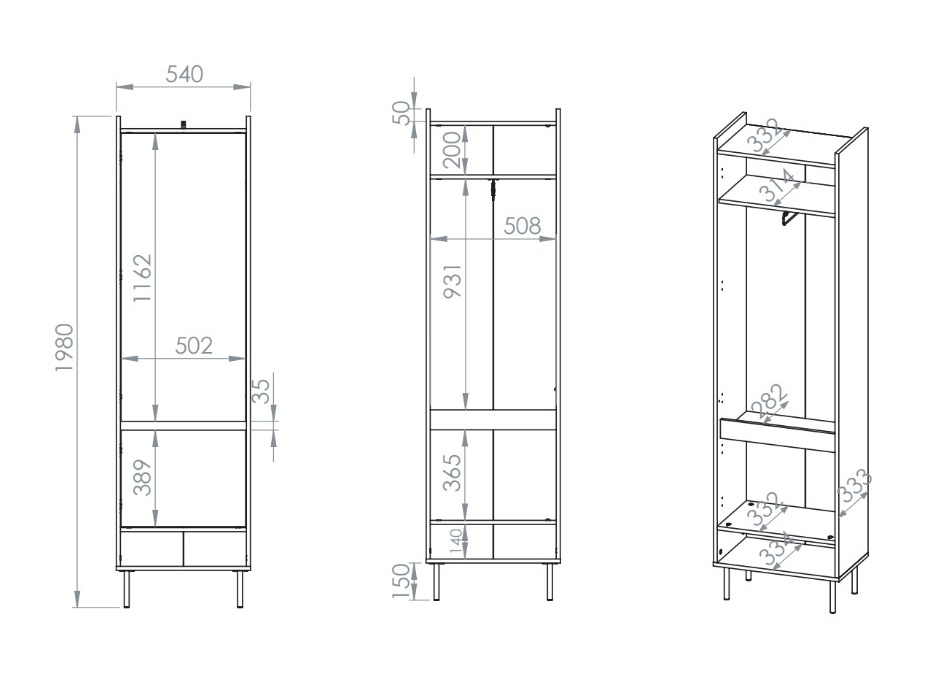 Kledingkast Tivorlo 100
